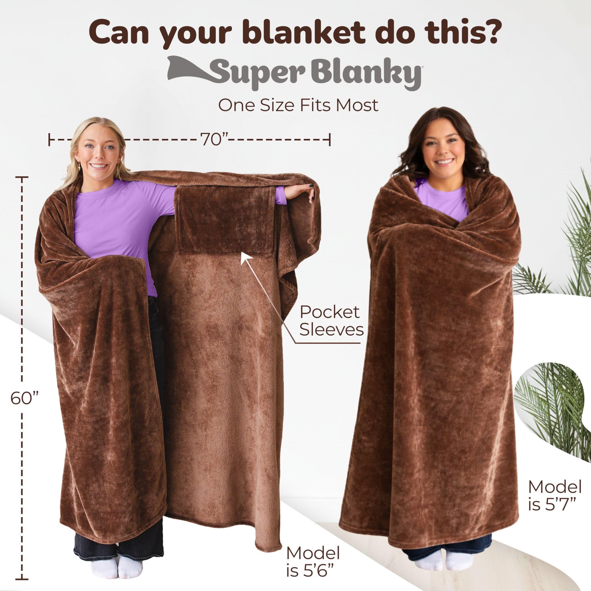 Super Blanky Wearable Blankets for Women & Men, Graduation Day Gift for Her, Cozy Gifts for Women, Wife Birthday Gifts Ideas