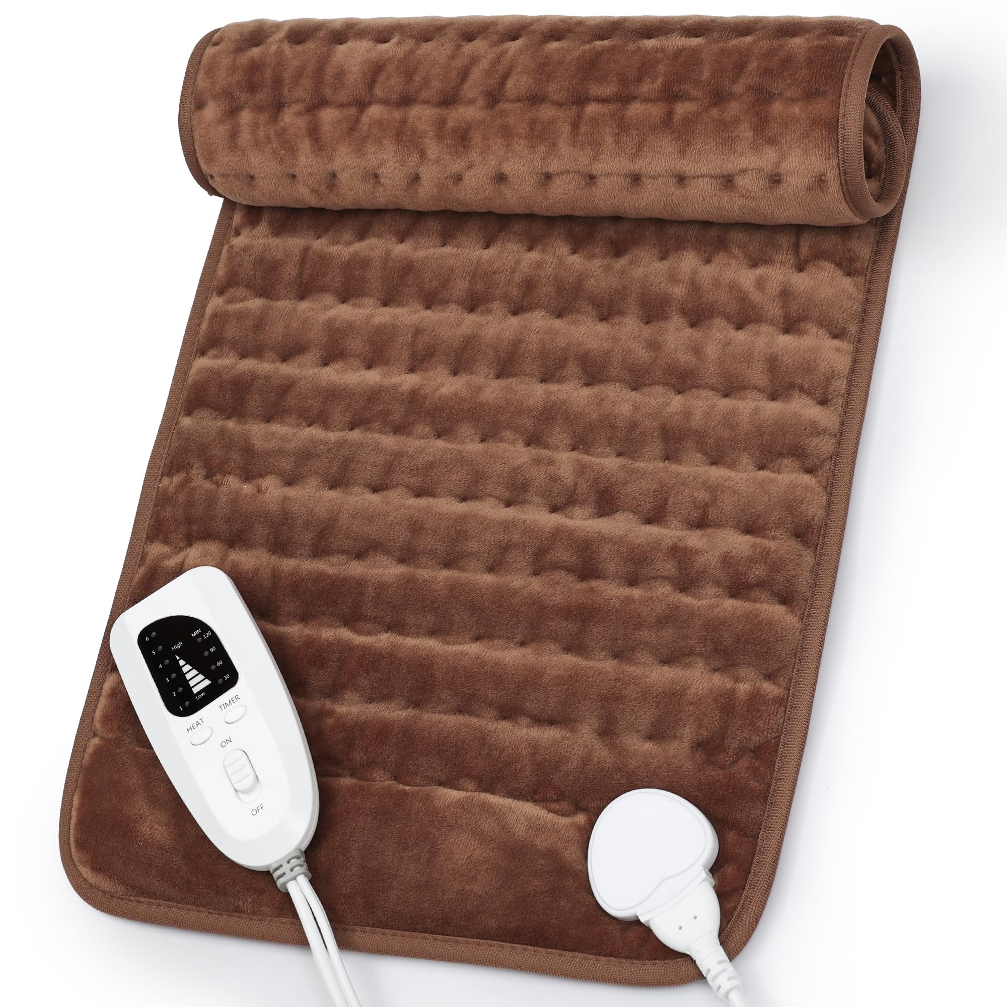 Heating Pad,Heated Blanket,Heating Pad for Back Neck,Silvergray,24x12In | Electric Heating Pad,Dry/Moist Heat Heating Pads,Heating Pads for Shoulder,Abdomen,Knee,Heat Pad for Women Men,Birthday Gift