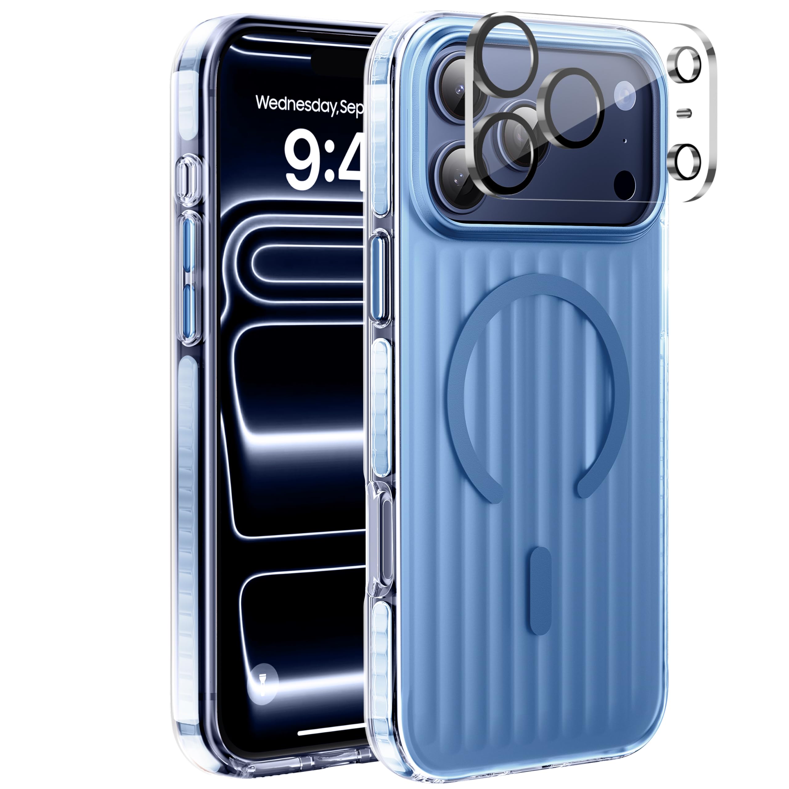 for iPhone 17 Pro Max case with Camera Lens Protector[10Ft Military-Grade Protection] Compatible with fit MagSafe Shockproof Slim Thin Cover case for iPhone 17 Pro Max 6.9 inch, Orange Bumper