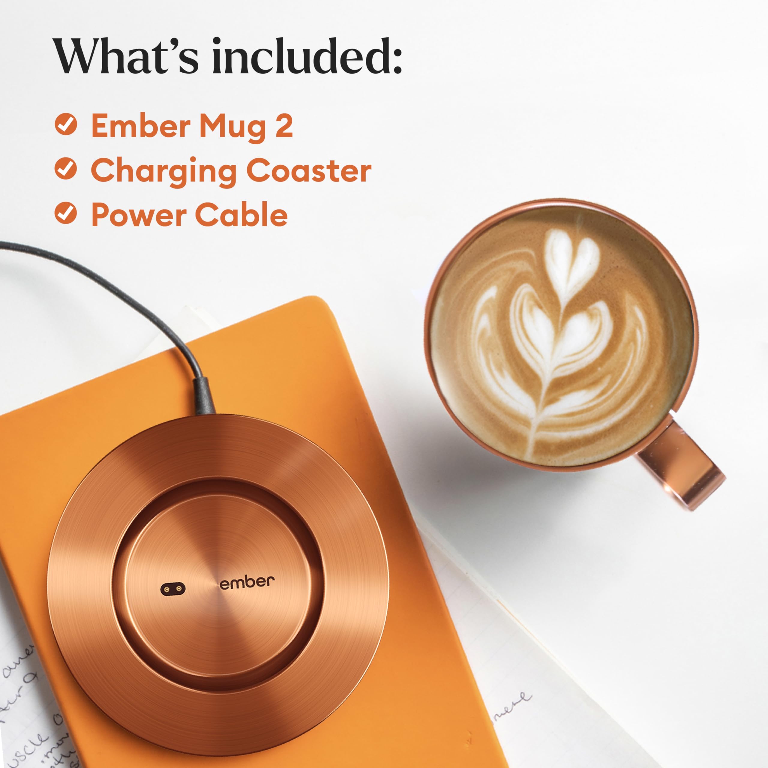 Ember Temperature Control Smart Mug 2, 14 Oz, App-Controlled Heated Coffee Mug with 80 Min Battery Life and Improved Design, White