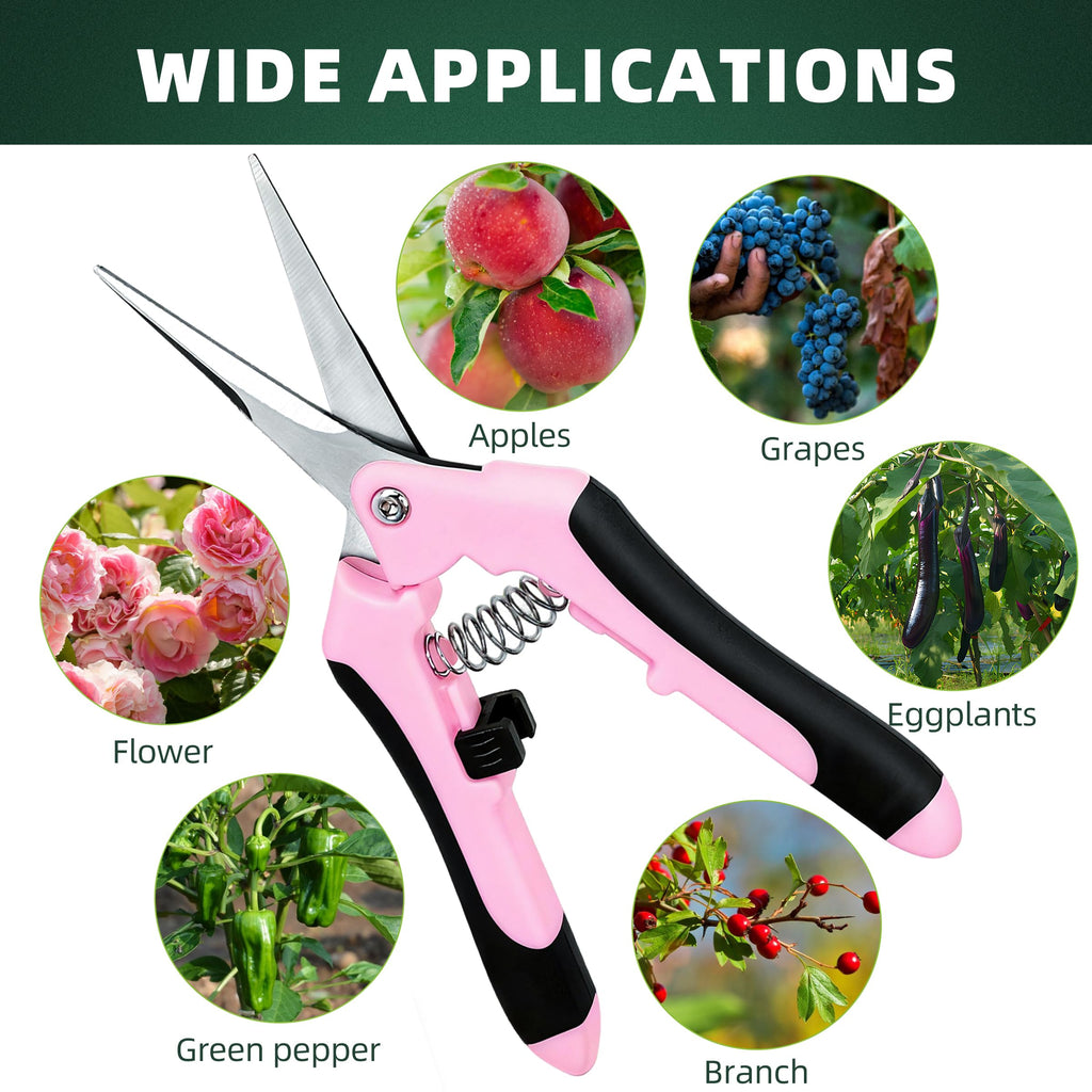 EWPJDK 3 Pack Garden Pruning Shears, Stainless Steel Shears, Gardening Shears, Scissors, Garden Clippers, Pruning Snips, Pruning Shears for Gardening Tools