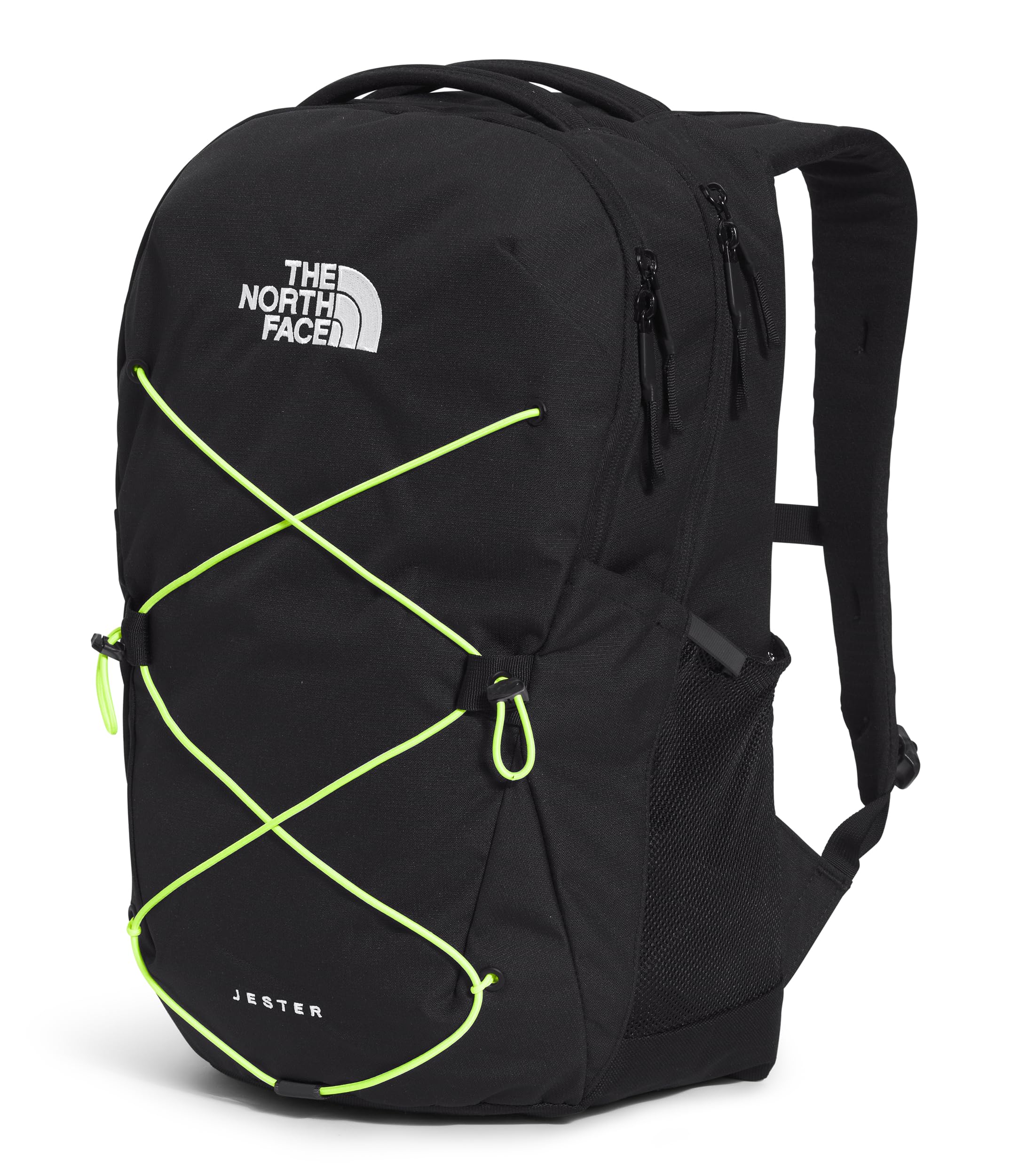 The North Face Jester Everyday Laptop Backpack - Commuter Daypack, Water Repellent, Laptop Sleeve, TNF Black-NPF, One Size | 28L recycled polyester with DWR finish, padded 16 in sleeve, chiropractor-endorsed FlexVent suspension, bottle pockets