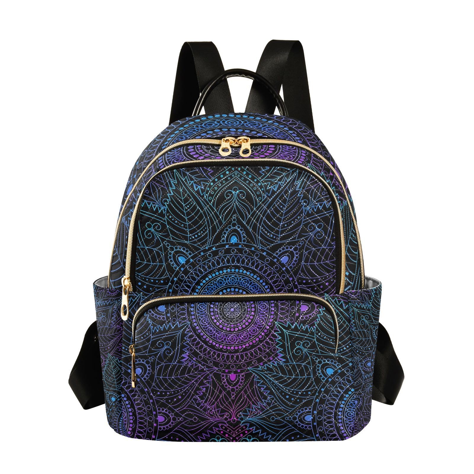 ALAZA Sun Moon Stars Witchy Small Backpack Purse for Women Travel Bag Fashion Daypack Back Pack Shoulder Bag