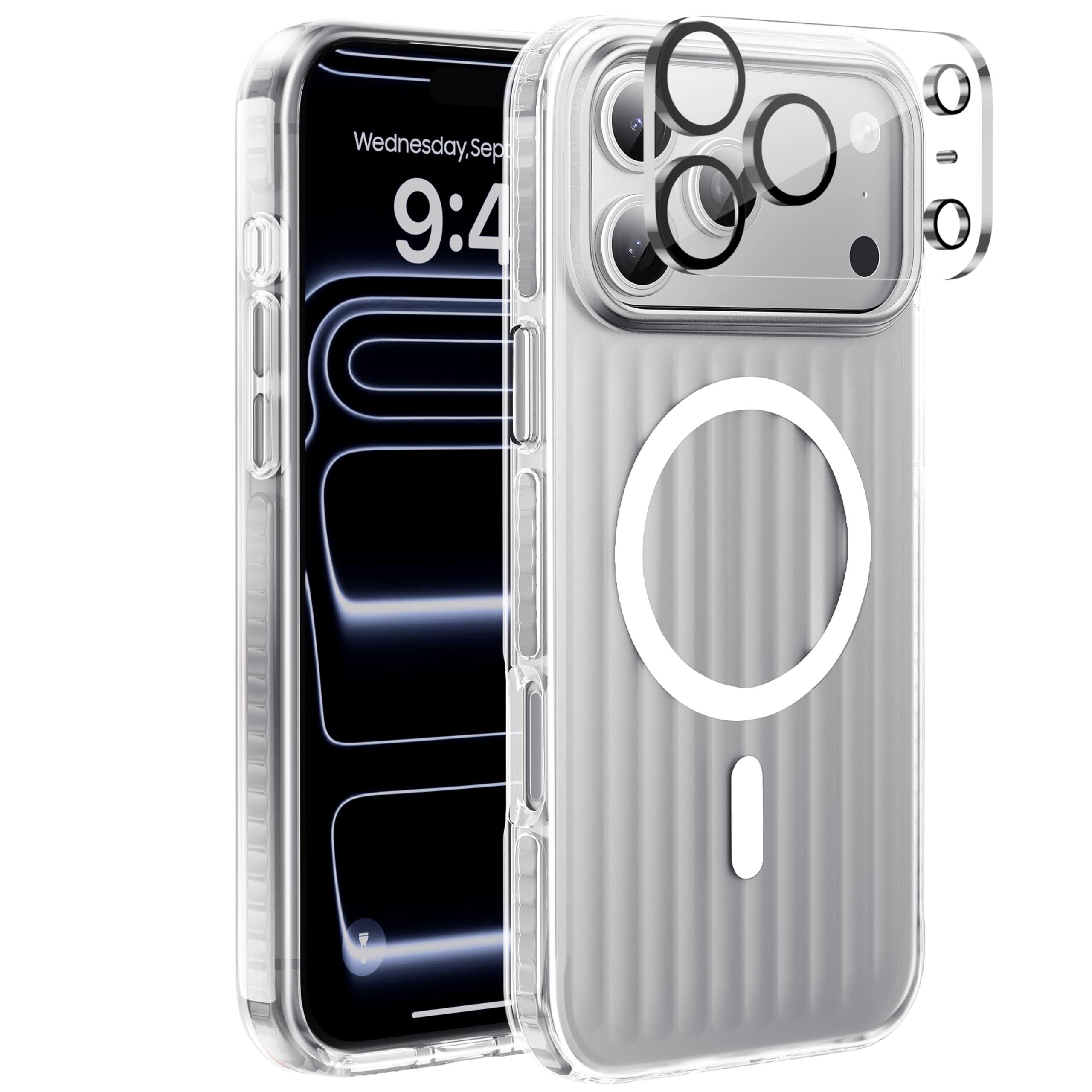 for iPhone 17 Pro Max case with Camera Lens Protector[10Ft Military-Grade Protection] Compatible with fit MagSafe Shockproof Slim Thin Cover case for iPhone 17 Pro Max 6.9 inch, Orange Bumper