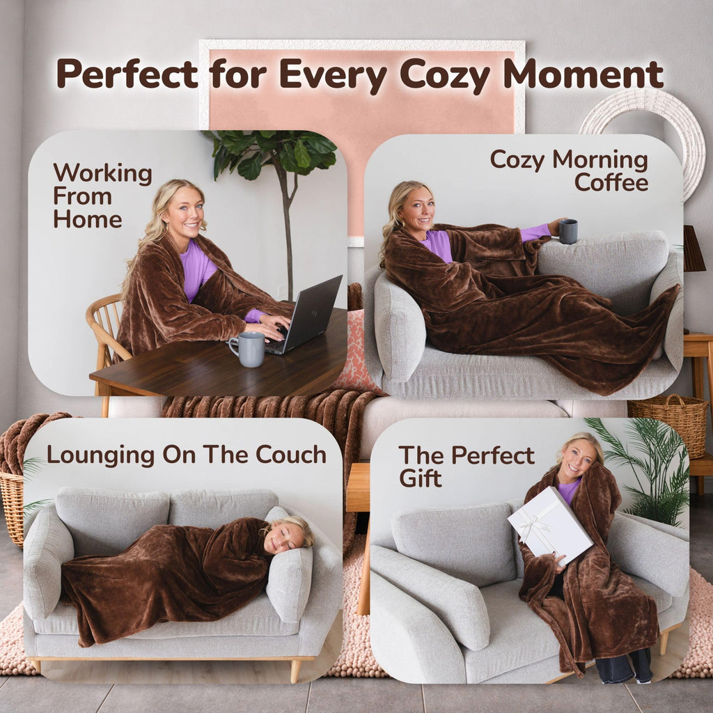 Super Blanky Wearable Blankets for Women & Men, Graduation Day Gift for Her, Cozy Gifts for Women, Wife Birthday Gifts Ideas