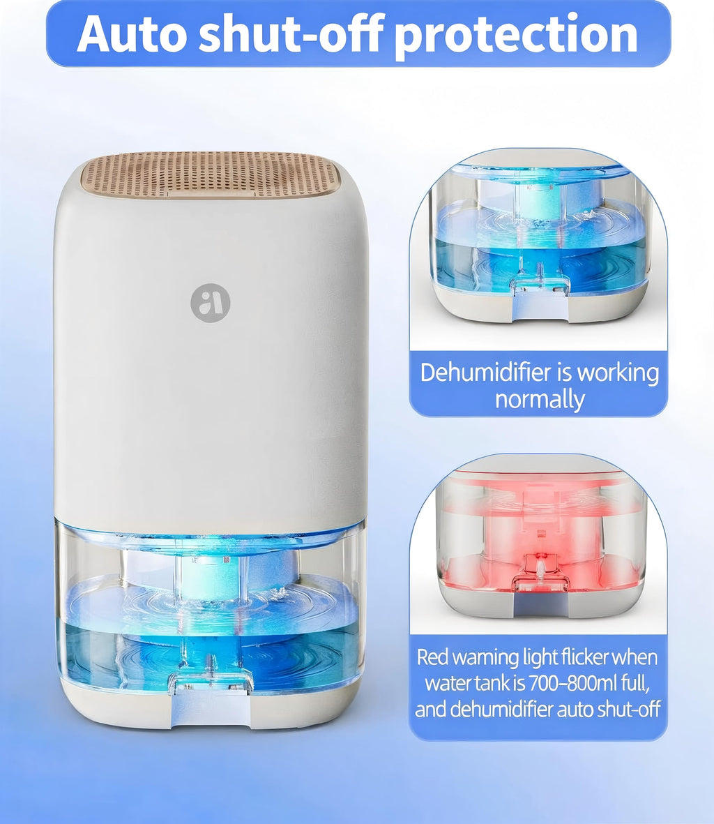 Dehumidifier, 35 OZ Small Dehumidifiers for Bedroom for Home, Quiet with Auto Shut Off, Dehumidifiers for Bedroom (280 sq. ft), Bathroom, RV, Closet, White