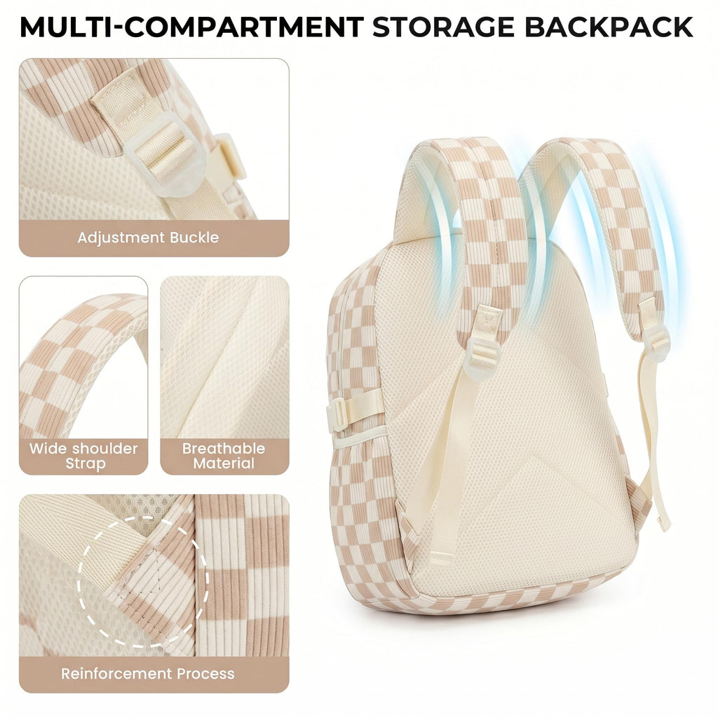 Corduroy School Backpack Set for Girls Boys Women, 3Pcs Kids Bookbag with Lunch Box & Pencil Pouch, Elementary Middle High School College Daypack 15.6" Laptop Bag for Work Travel, Leopard Brown