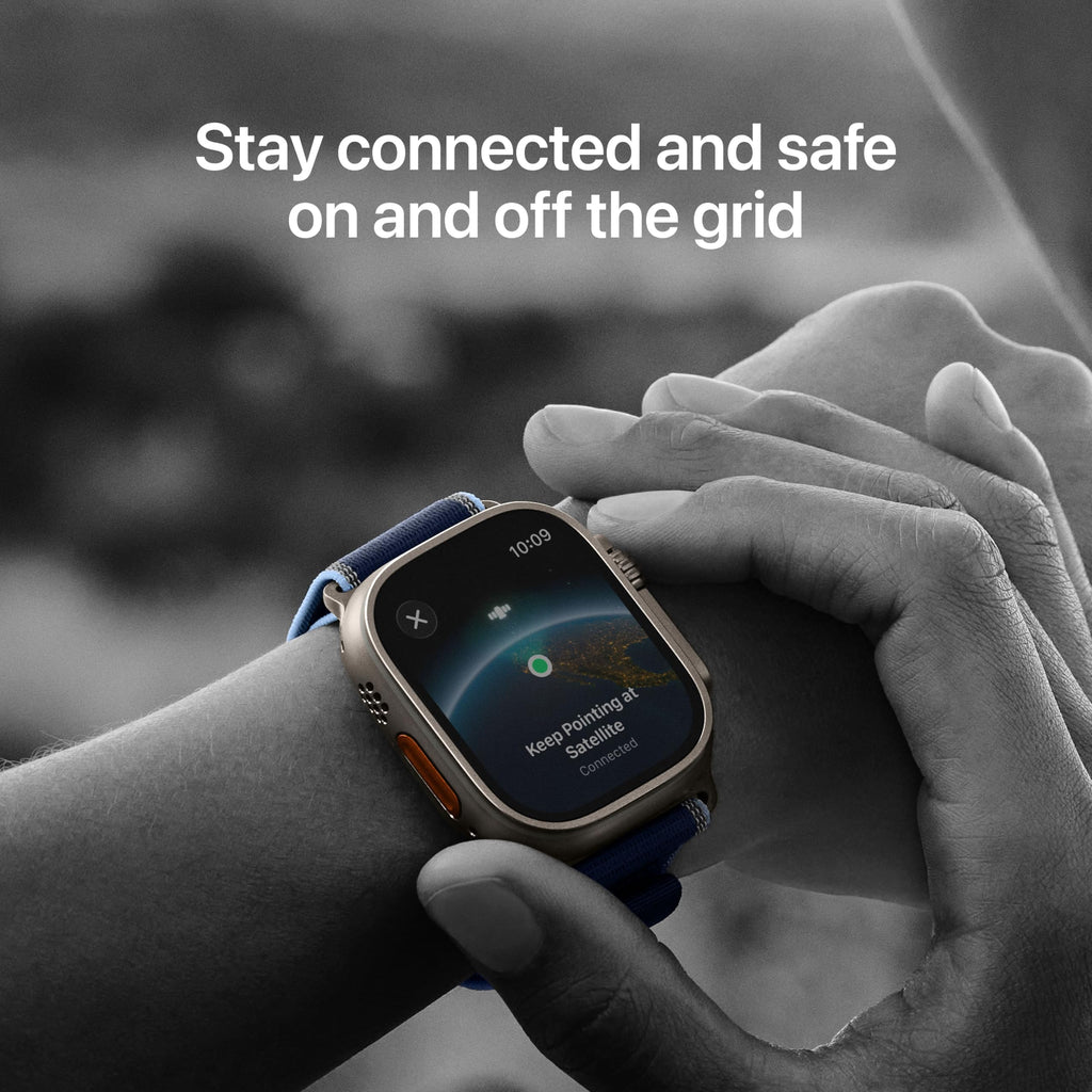 Apple Watch Ultra 3 [GPS + Cellular 49mm] Running & Multisport Smartwatch w/Rugged Titanium Case w/Black/Charcoal Trail Loop - S/M. Satellite Communications, Advanced Health & Fitness Tracking