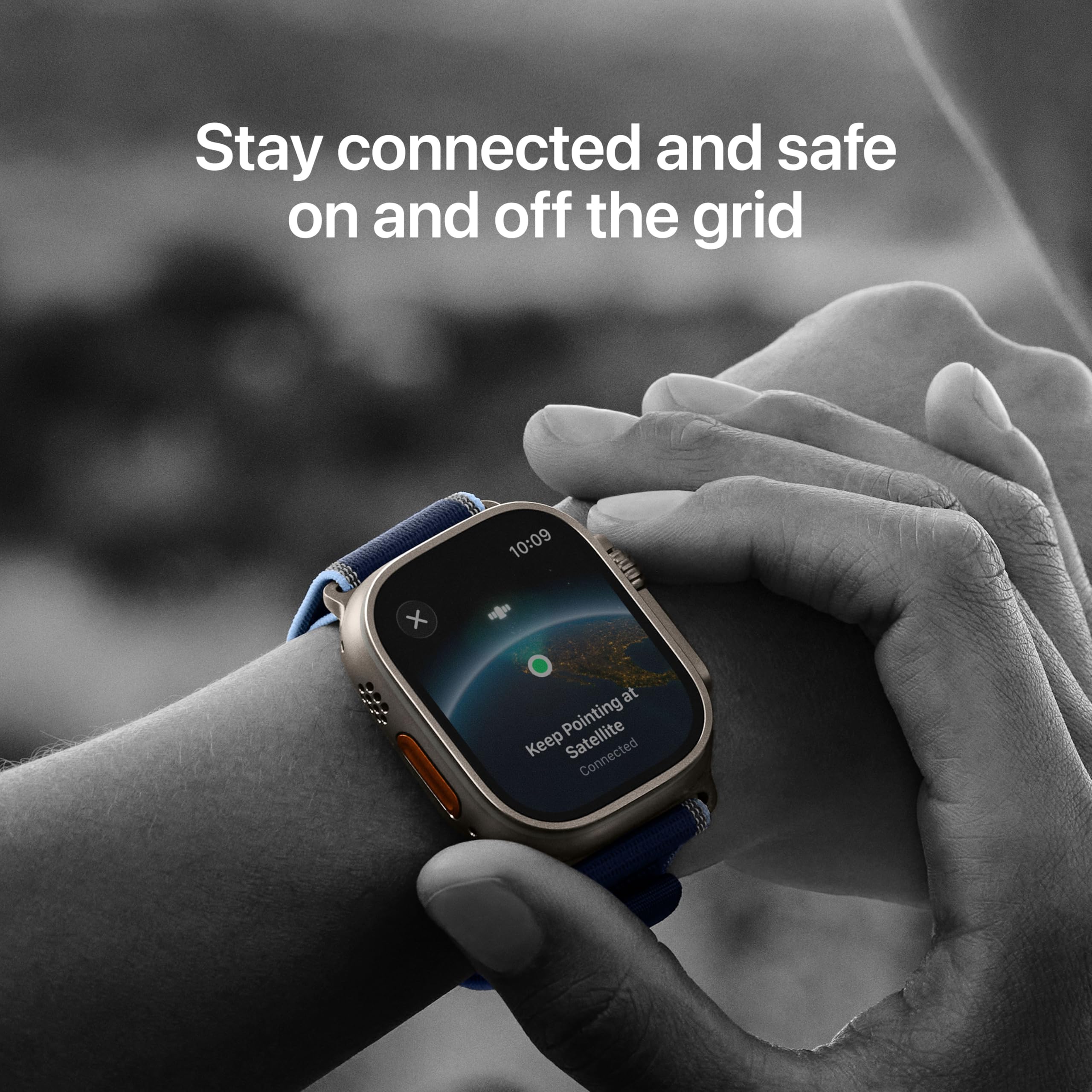 Apple Watch Ultra 3 [GPS + Cellular 49mm] Running & Multisport Smartwatch w/Rugged Titanium Case w/Black/Charcoal Trail Loop - S/M. Satellite Communications, Advanced Health & Fitness Tracking