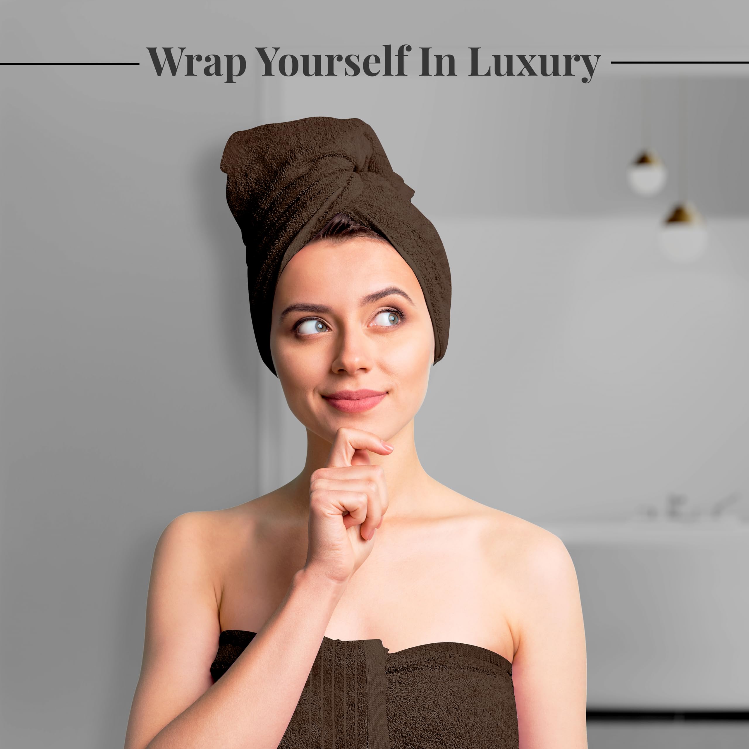 Tens Towels Pack of 4 Extra Large Bath Towels 30 x 60 Inches, 100% Cotton, Larger & Lighter Weight, Quicker to Dry, Super Soft and Absorbent, Perfect for Bathroom, Black