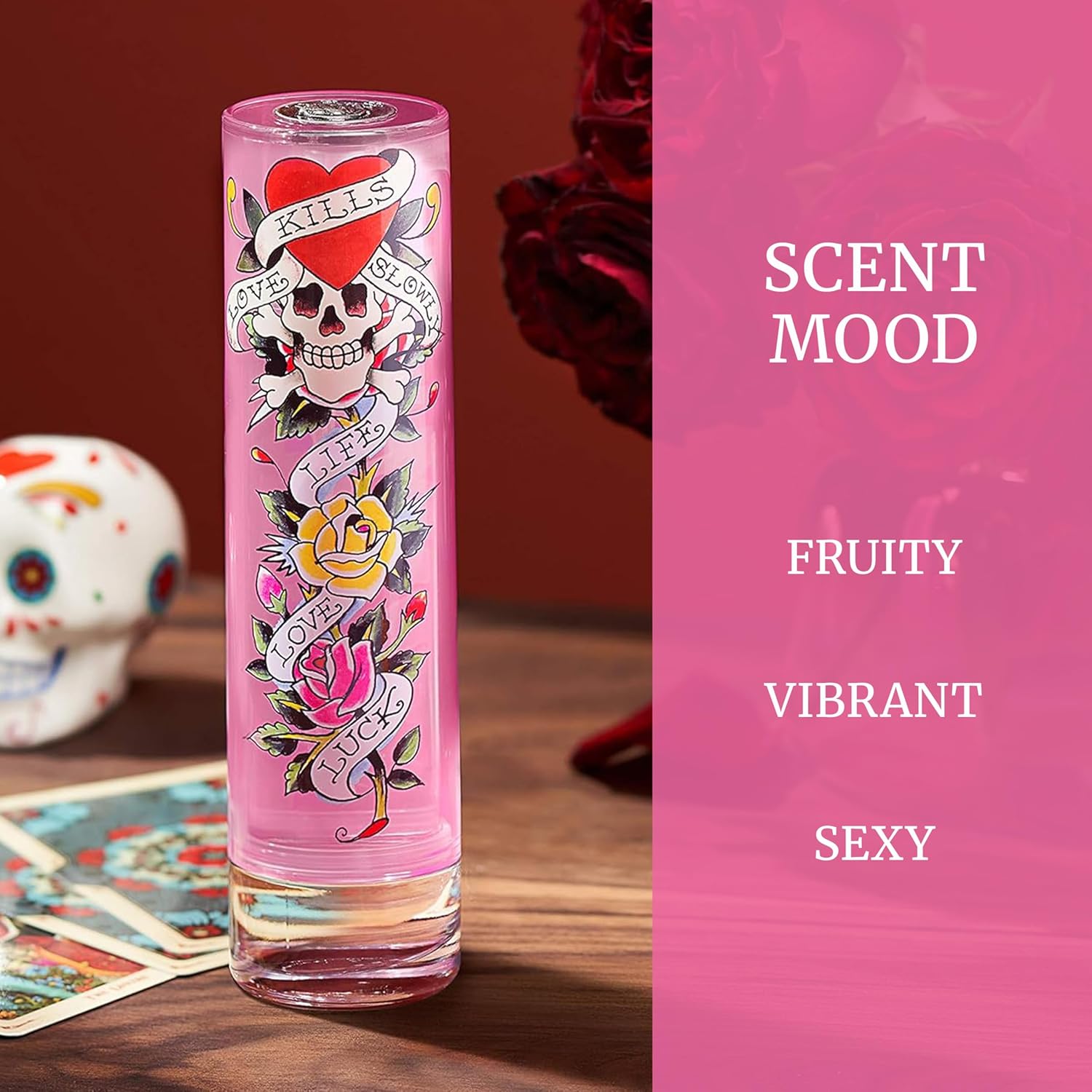 Ed Hardy Perfume for Women, Eau De Parfum Spray with Warm Amber Notes, 3.4 fl oz