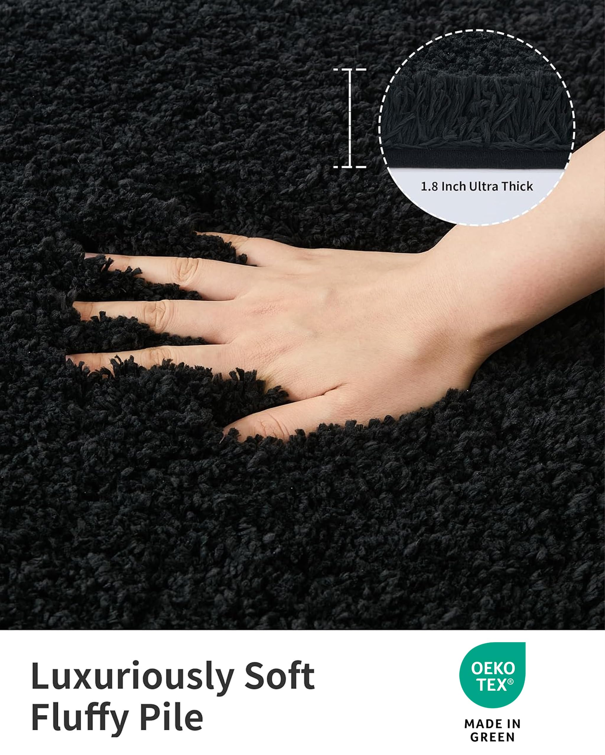 ILANGO Pink Bathroom Rugs 24" × 17" Non Slip & Super Absorbent Extra Thick Soft, Washable Bath Mat for Floor, Non Shedding Microfiber Plush Holiday Bath Rug with Rubber for Shower Sink