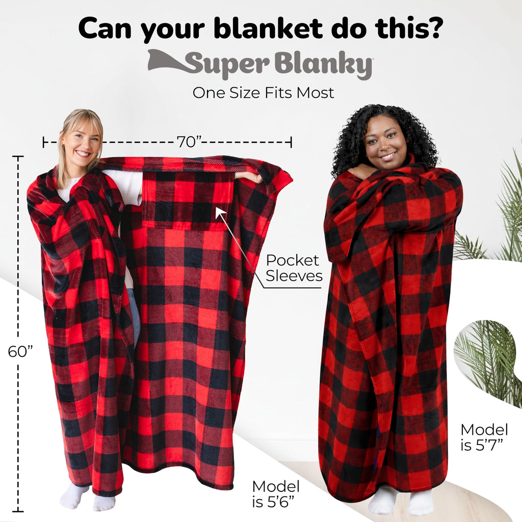 Super Blanky Wearable Blankets for Women & Men, Graduation Day Gift for Her, Cozy Gifts for Women, Wife Birthday Gifts Ideas