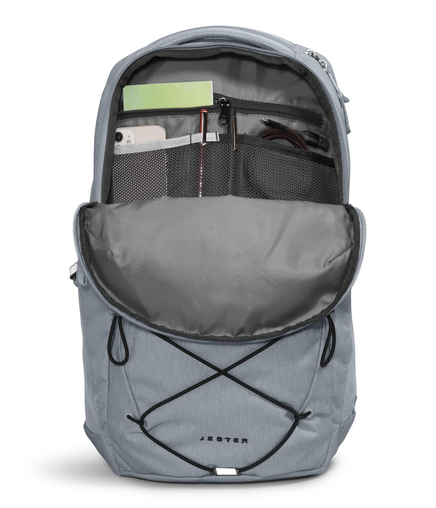 The North Face Jester Everyday Laptop Backpack - Commuter Daypack, Water Repellent, Laptop Sleeve, TNF Black-NPF, One Size | 28L recycled polyester with DWR finish, padded 16 in sleeve, chiropractor-endorsed FlexVent suspension, bottle pockets