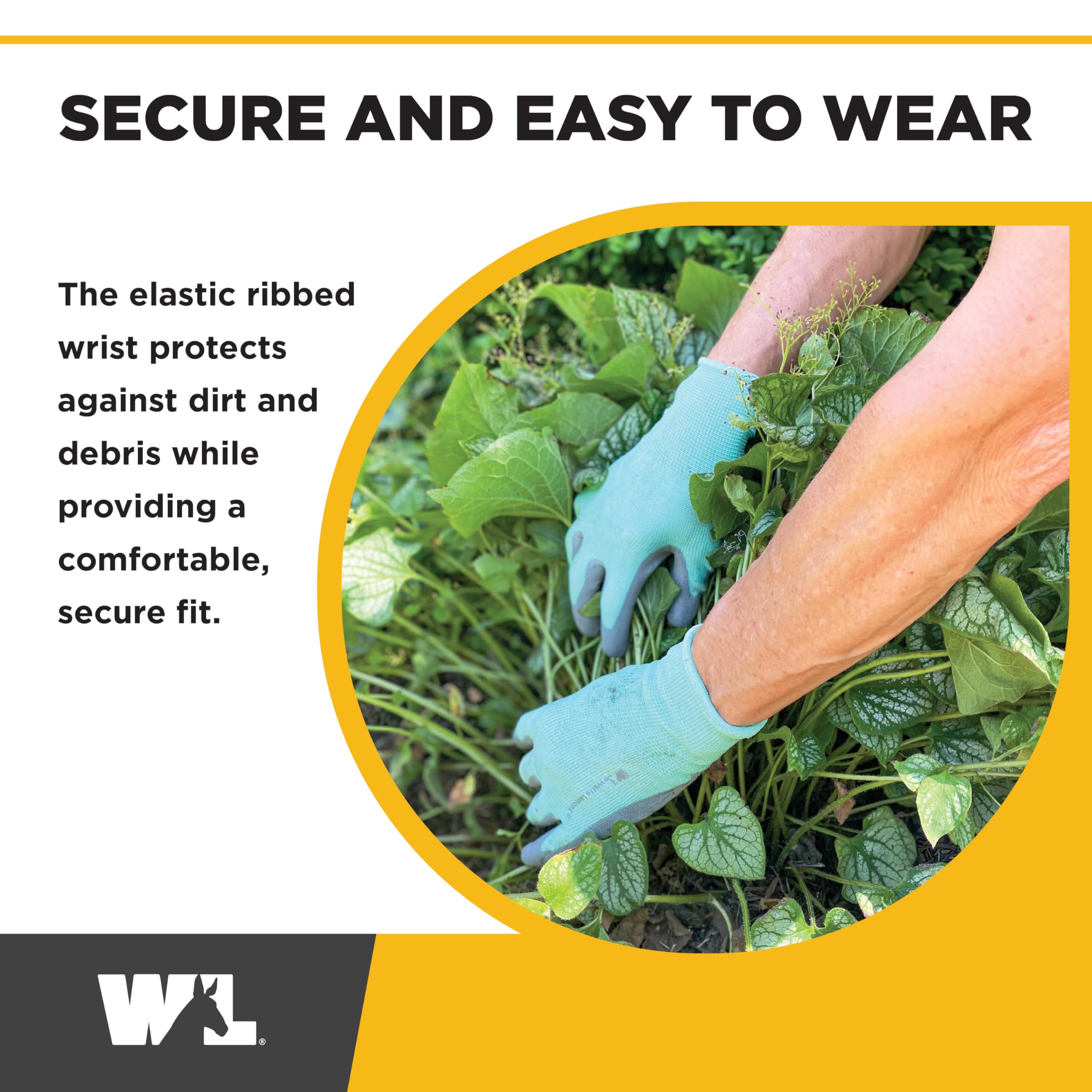 Wells Lamont Gardening Gloves for Women – Breathable Polyester, Seamless Fit – PU-Coated Palm for Grip & Durability