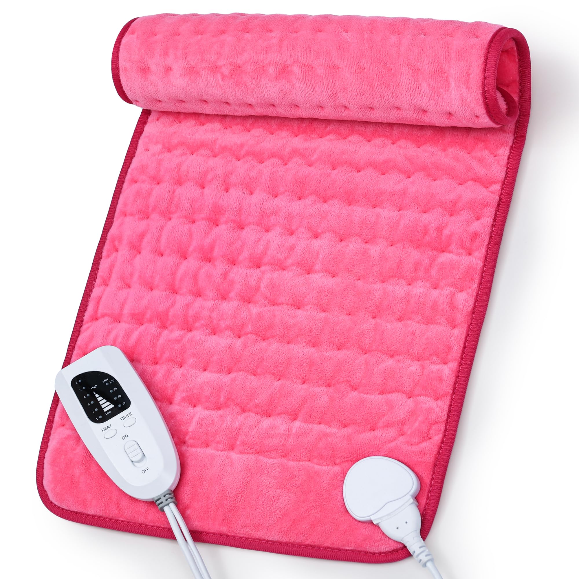 Heating Pad,Heated Blanket,Heating Pad for Back Neck,Silvergray,24x12In | Electric Heating Pad,Dry/Moist Heat Heating Pads,Heating Pads for Shoulder,Abdomen,Knee,Heat Pad for Women Men,Birthday Gift