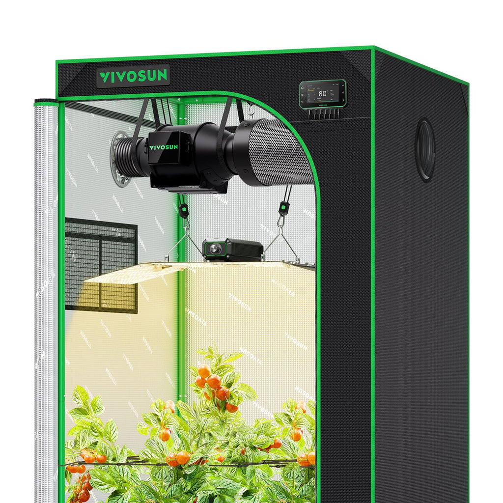 VIVOSUN Smart Grow Tent Kit 2x4, 2-Plant WiFi-Integrated Grow System | including 200W Full Spectrum LED,Automatic Control with GrowHub E42A+, Efficient Ventilation System,48x24x60" Grow Tent