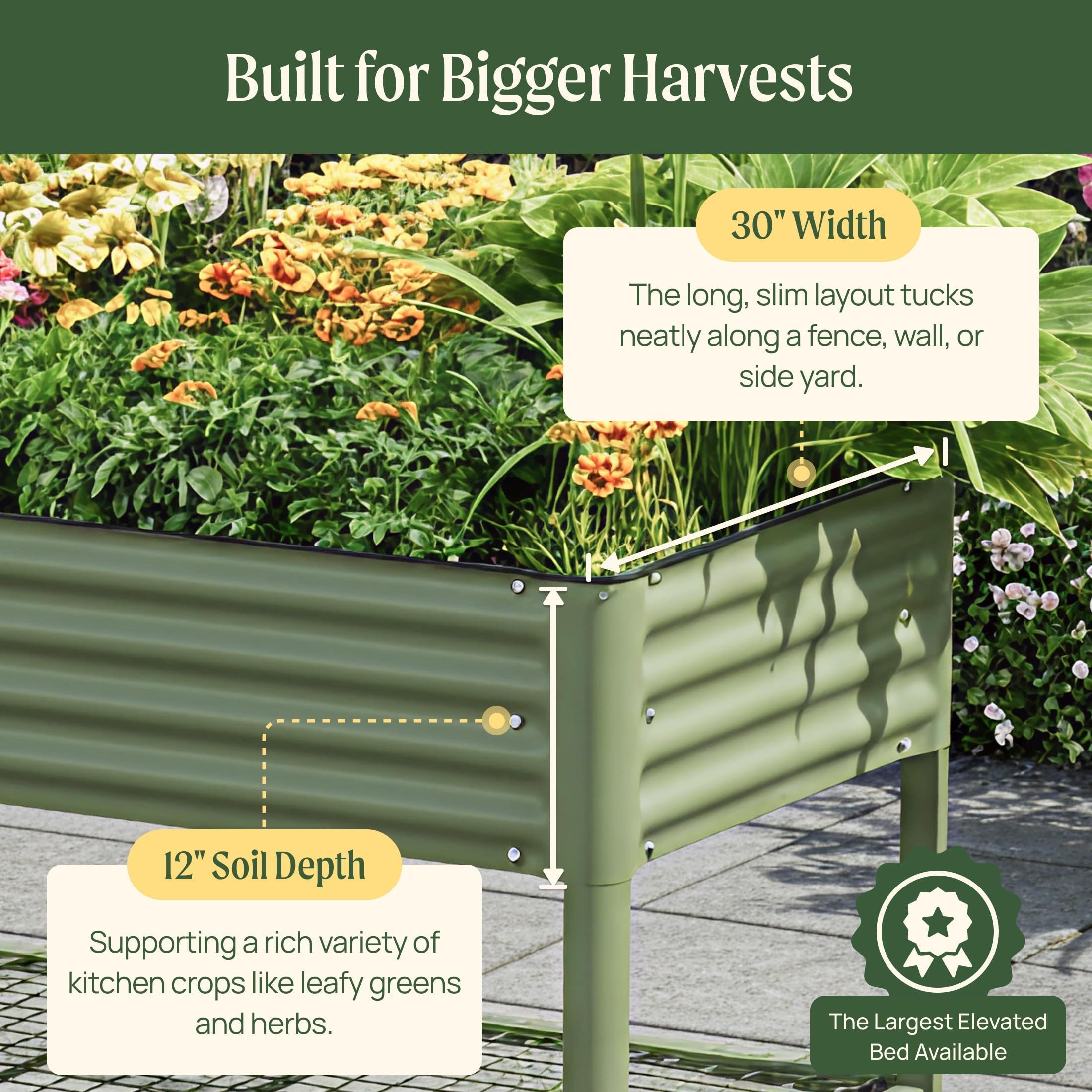 Rolling Elevated Raised Garden Bed, 2' x 4' Outdoor Planters Boxes with Legs & Storage Rack for Patio, 700 Lbs Weight Capacity, Raised Beds for Gardening Herbs Flowers, Pearl White