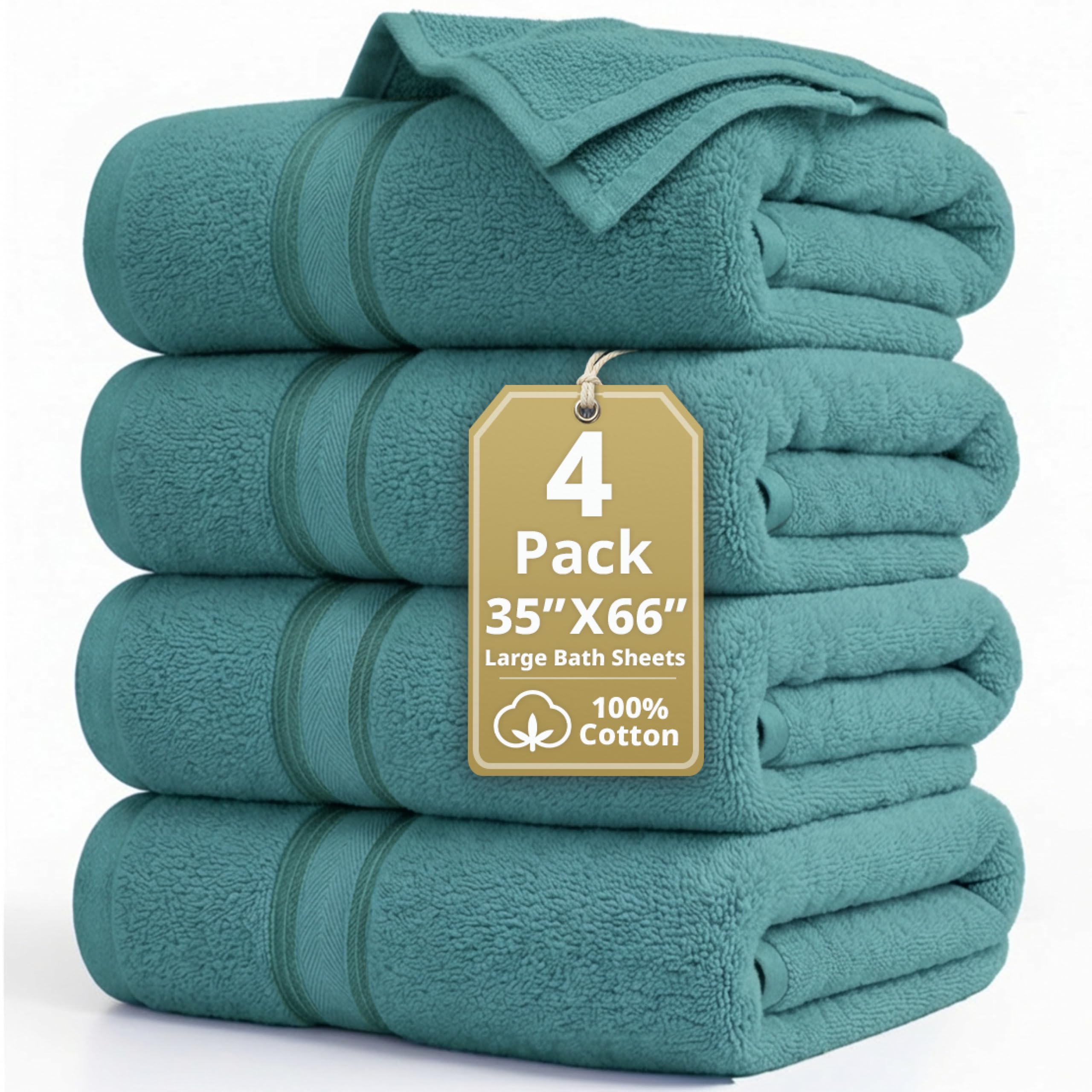 LANE LINEN Bathroom Towels Set of 18 – Zero Twist, 100% Mercerized Cotton Towel, 6 Bath, 6 Handtowel & 6 Washcloths, Luxury Hotel Design, Perfect for Salon & Guests, Machine Washable – Cerulean Blue