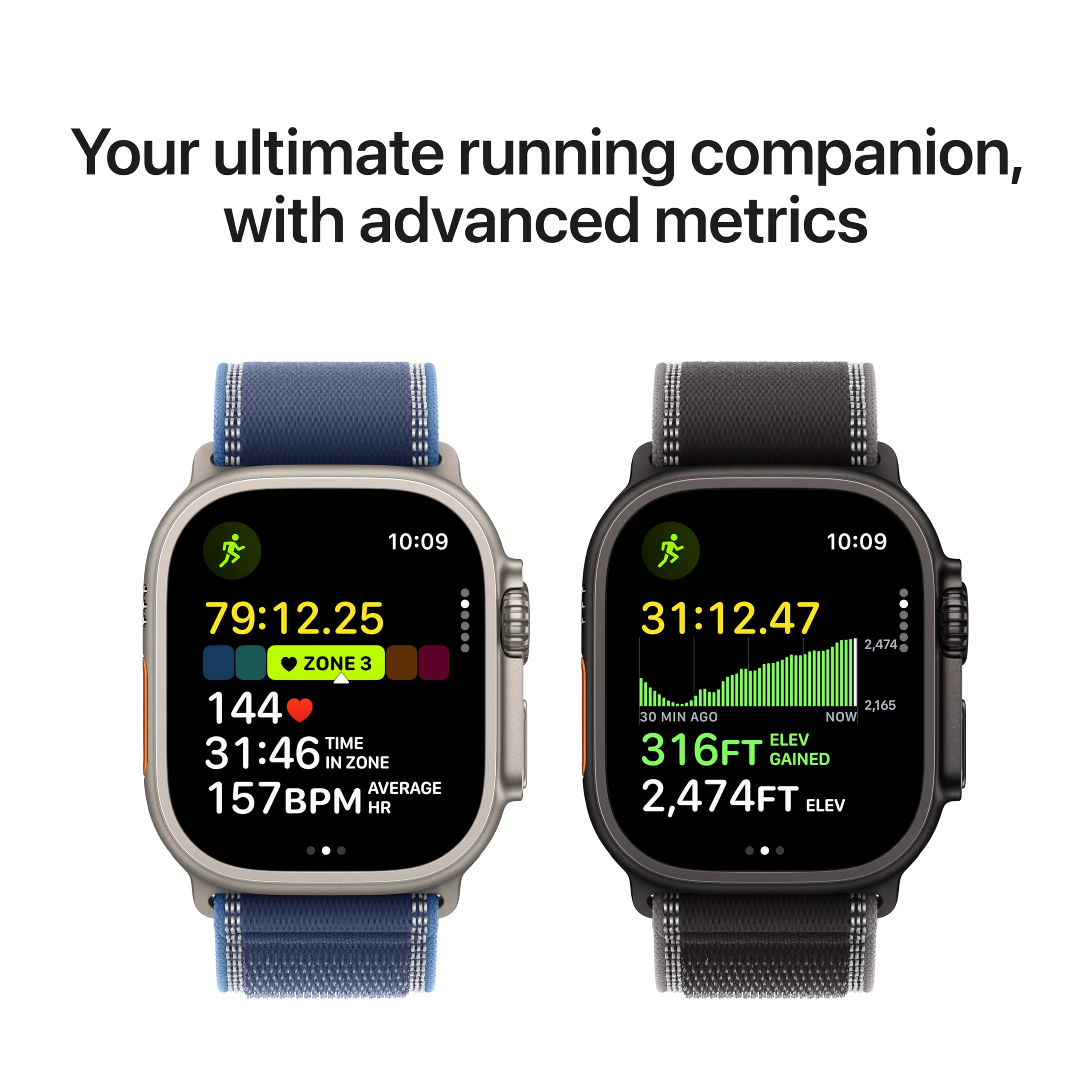 Apple Watch Ultra 3 [GPS + Cellular 49mm] Running & Multisport Smartwatch w/Rugged Titanium Case w/Black/Charcoal Trail Loop - S/M. Satellite Communications, Advanced Health & Fitness Tracking