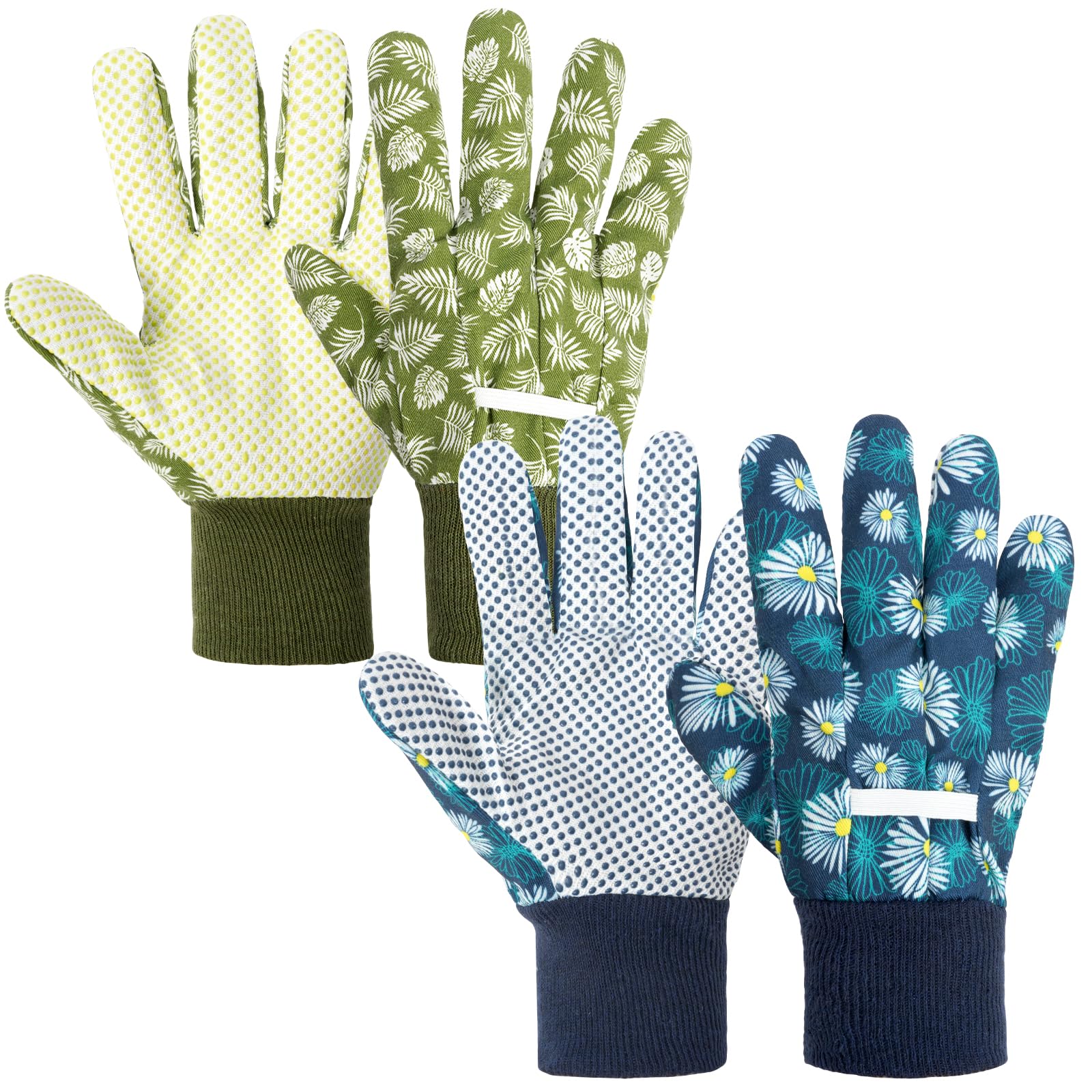 Ainiv Floral Gardening Gloves for Women/Ladies, Non-Slip Garden Work Gloves,Breathable Yard Work Glove Light Working Gloves