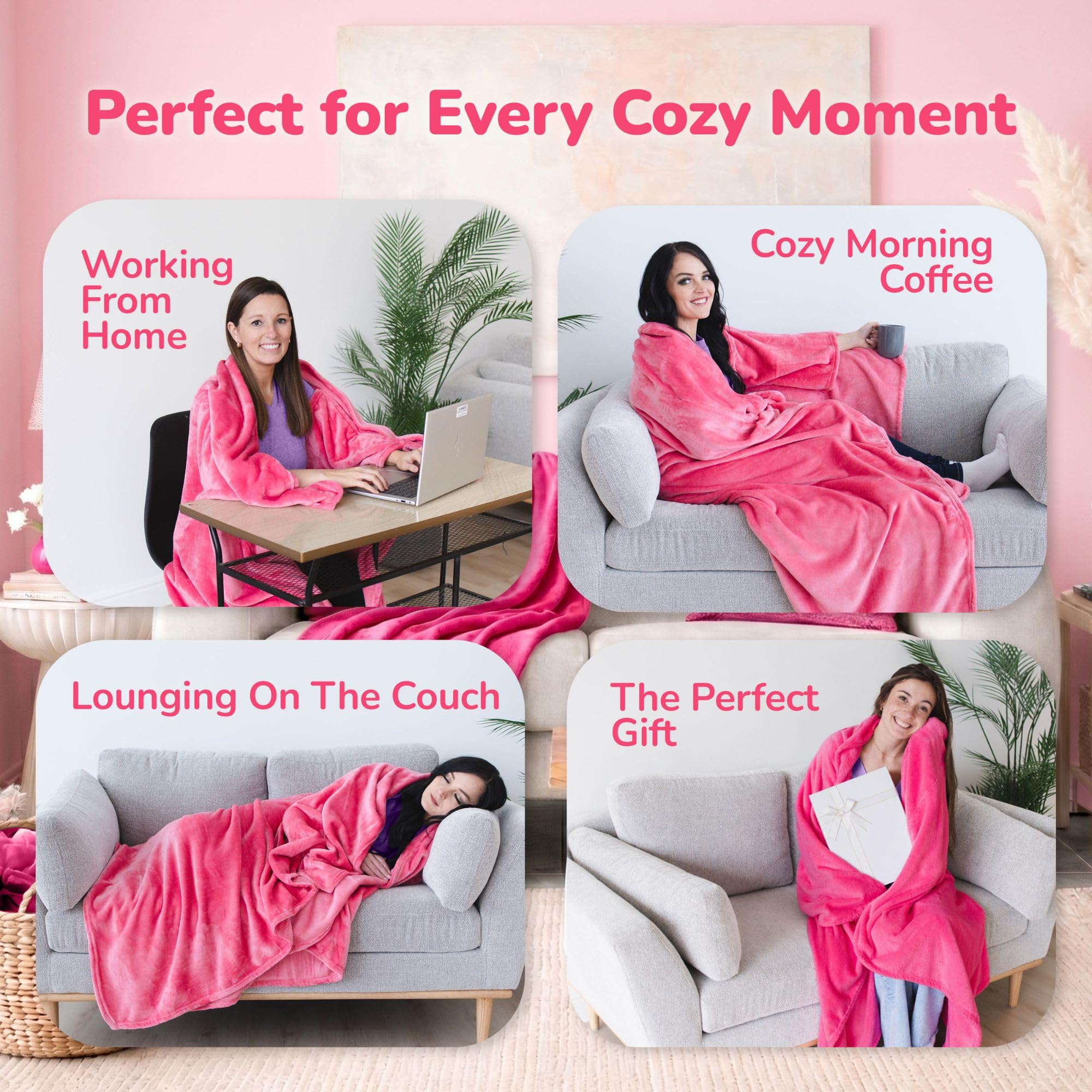 Super Blanky Wearable Blankets for Women & Men, Graduation Day Gift for Her, Cozy Gifts for Women, Wife Birthday Gifts Ideas