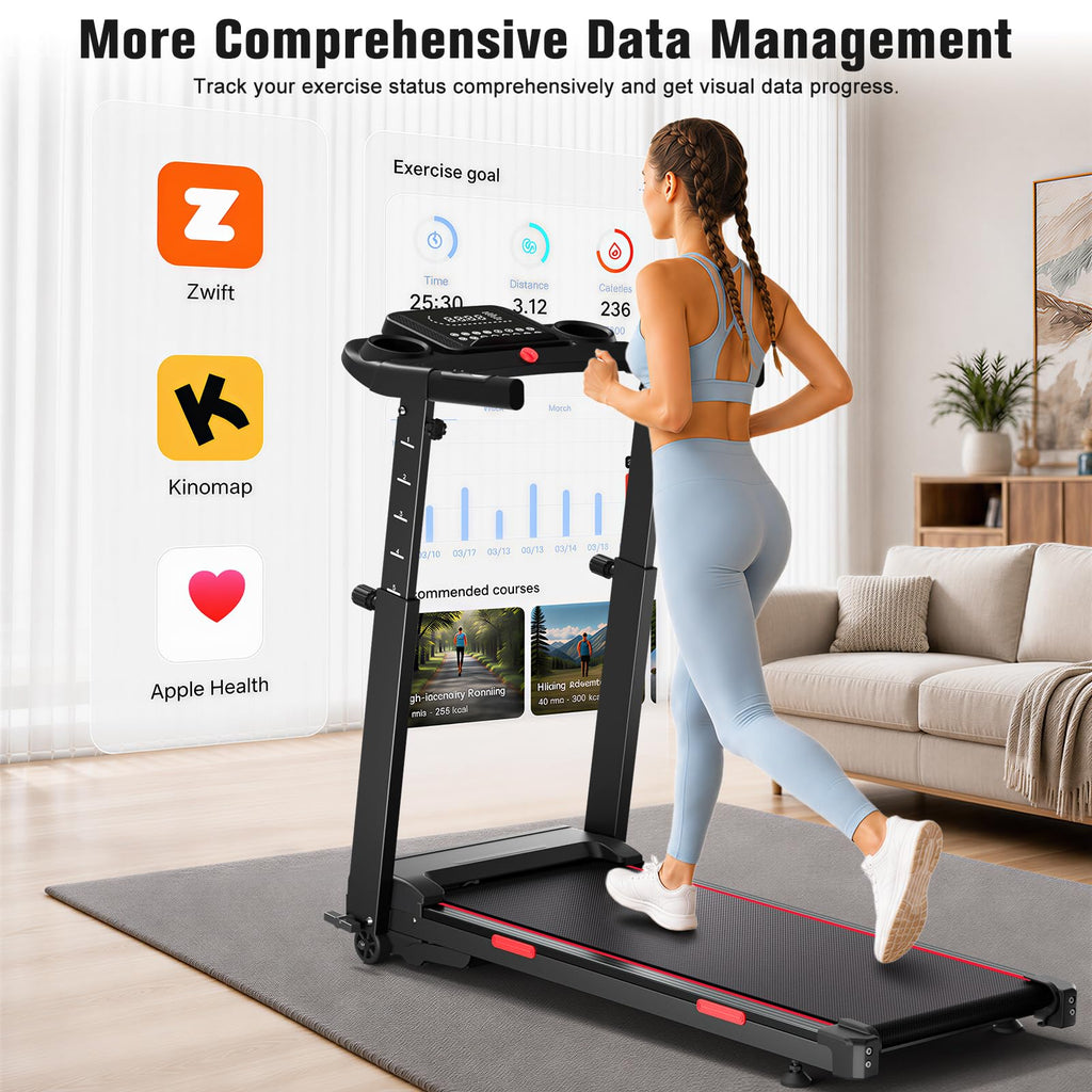 Treadmills for Home with 20% Auto Incline - Wide Belt, 8.7MPH Max Speed, 450LBS Capacity, 3.5HP Adjustable Height Handle Bars