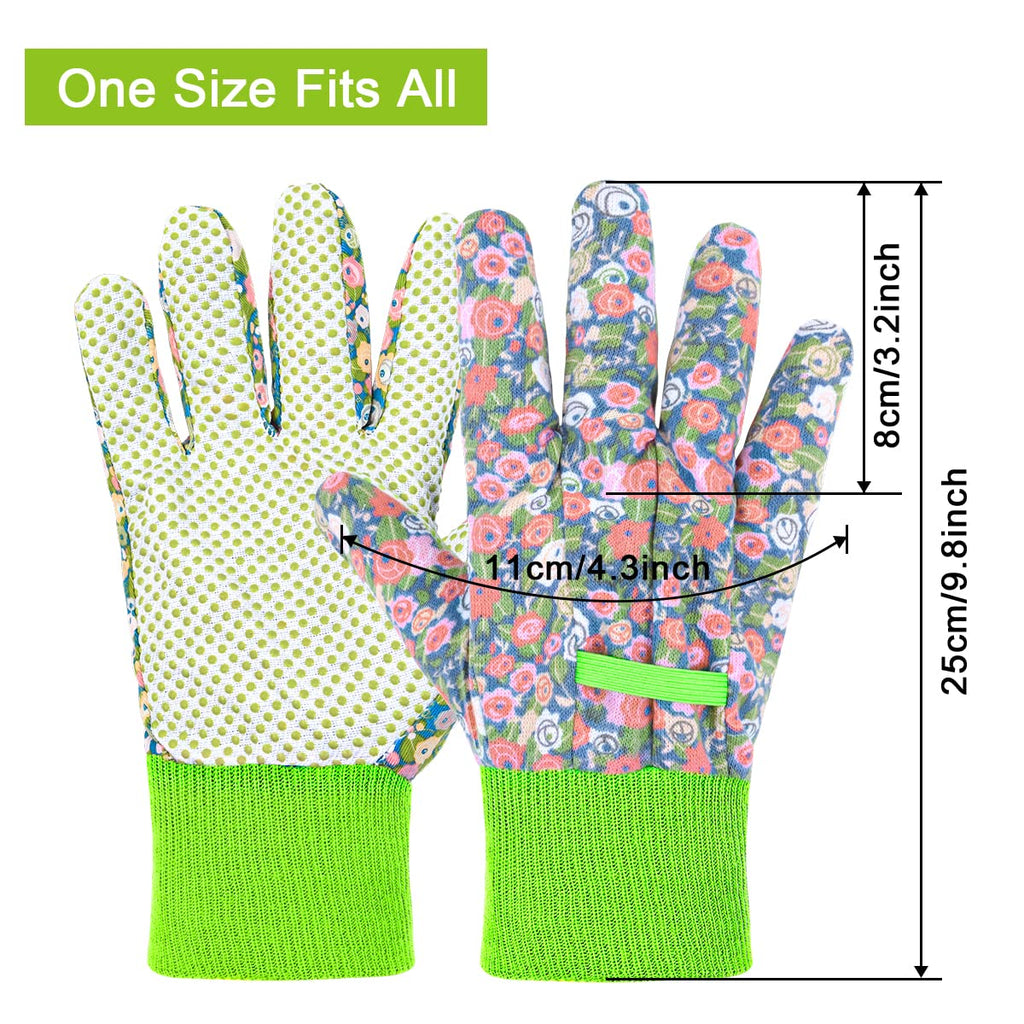 Ainiv Floral Gardening Gloves for Women/Ladies, Non-Slip Garden Work Gloves,Breathable Yard Work Glove Light Working Gloves