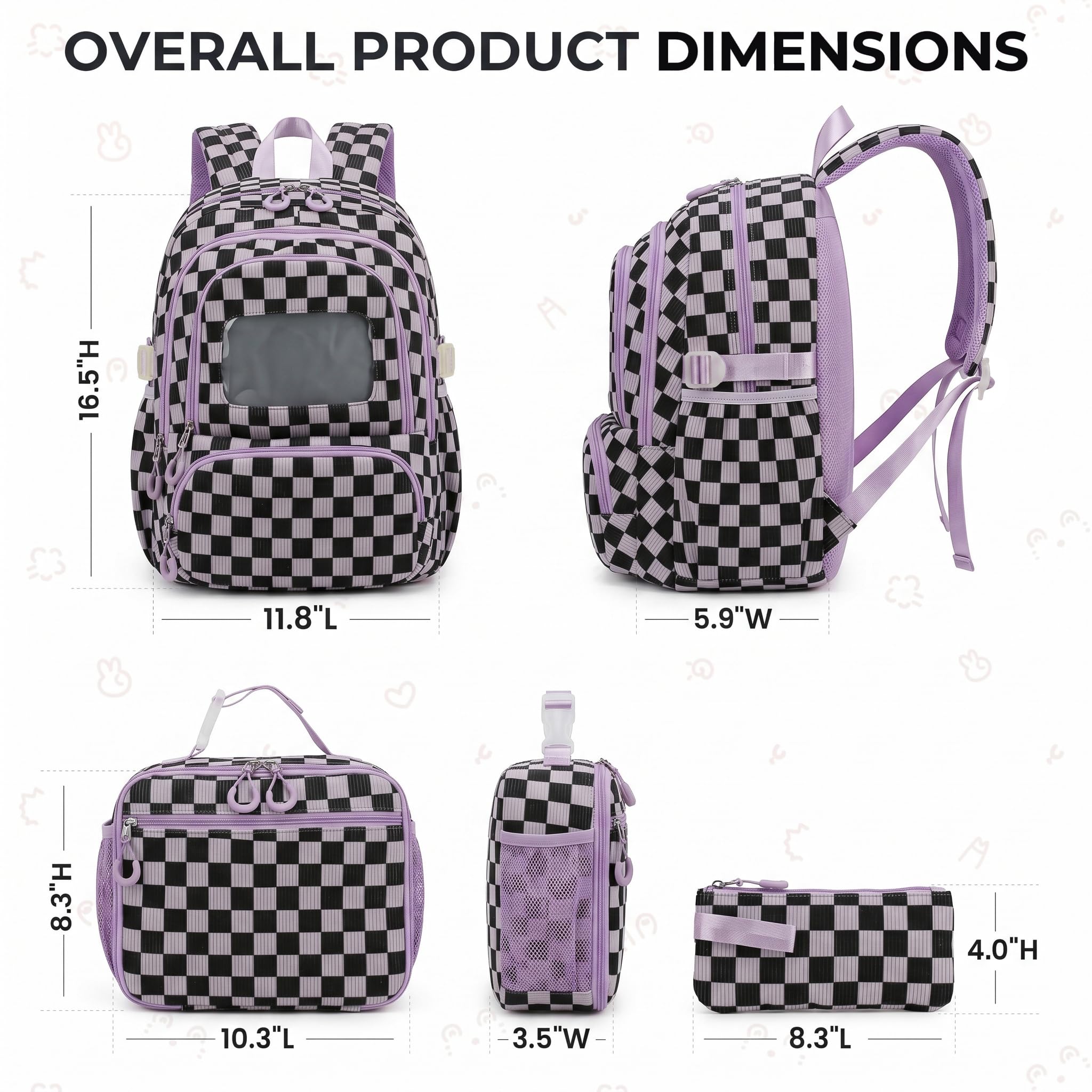 Corduroy School Backpack Set for Girls Boys Women, 3Pcs Kids Bookbag with Lunch Box & Pencil Pouch, Elementary Middle High School College Daypack 15.6" Laptop Bag for Work Travel, Leopard Brown