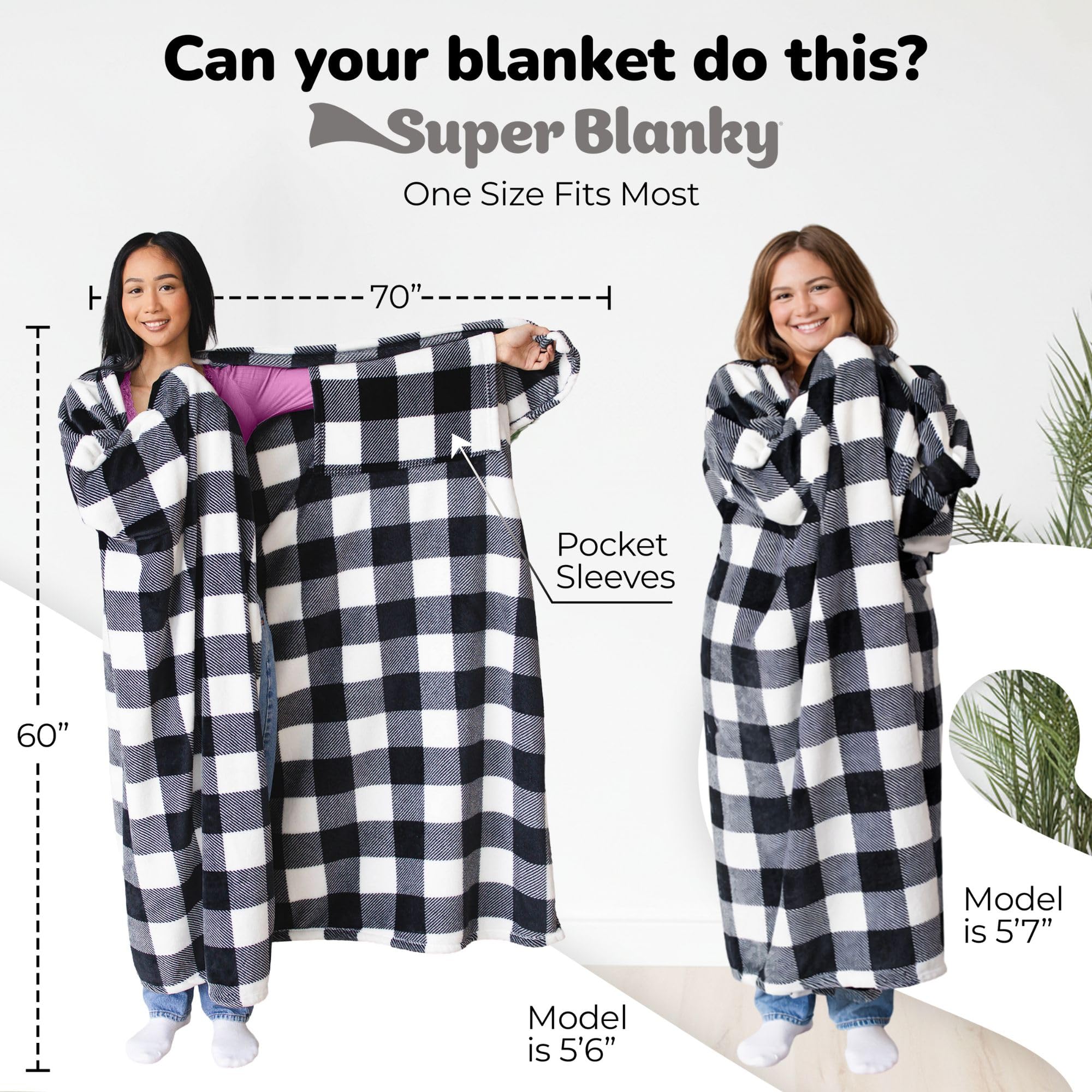 Super Blanky Wearable Blankets for Women & Men, Graduation Day Gift for Her, Cozy Gifts for Women, Wife Birthday Gifts Ideas