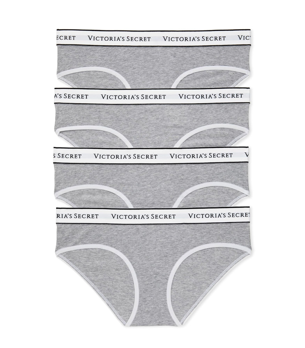 Victoria's Secret Women's Cotton Logo Hipster Underwear, Moderate Coverage Panties for Women, Multi Pack (XS-XXL)