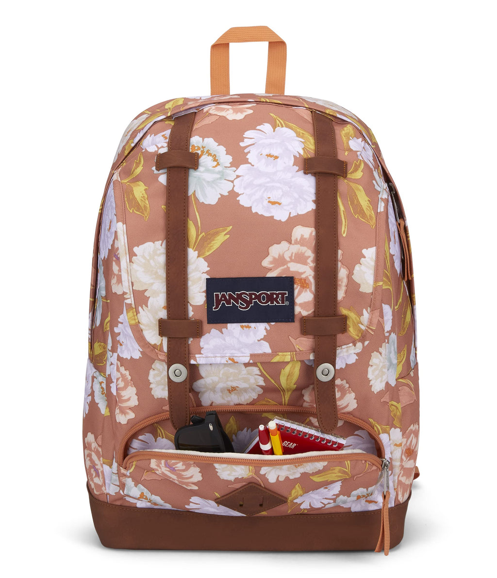 JanSport Cortlandt Laptop Backpack, Misty Rose, 15” Laptop Sleeve-Synthetic Leather Shoulder Computer Bag with Large Compartment, Padded Straps-Book Rucksack for Men, Women