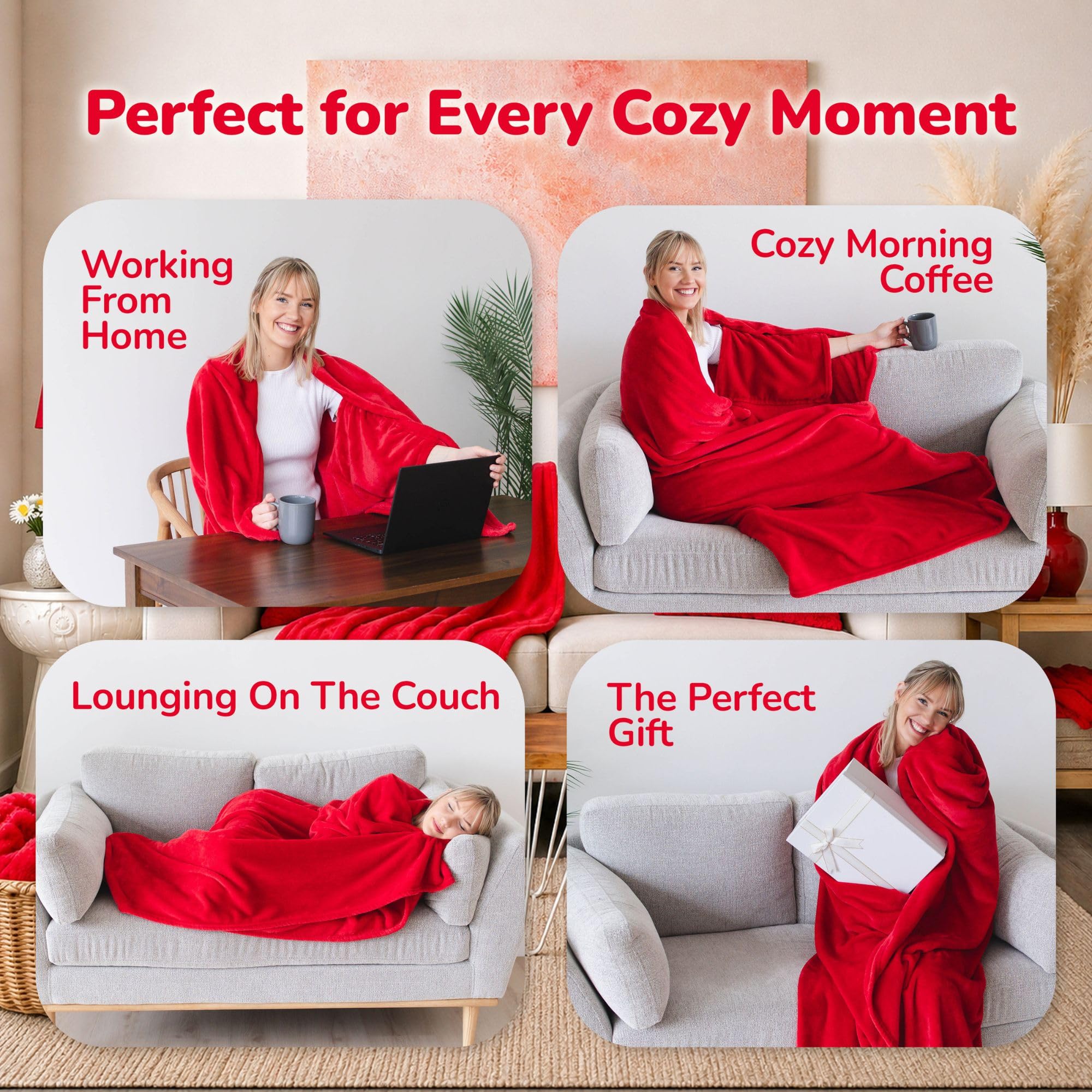 Super Blanky Wearable Blankets for Women & Men, Graduation Day Gift for Her, Cozy Gifts for Women, Wife Birthday Gifts Ideas