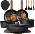 CAROTE 19pcs Pots and Pans Non Stick, Cookware Sets Detachable Handle, Induction Kitchen Pots and Pans,NonStick Cooking Set, Oven/Dishwasher/Fridge Safe, Space Saving