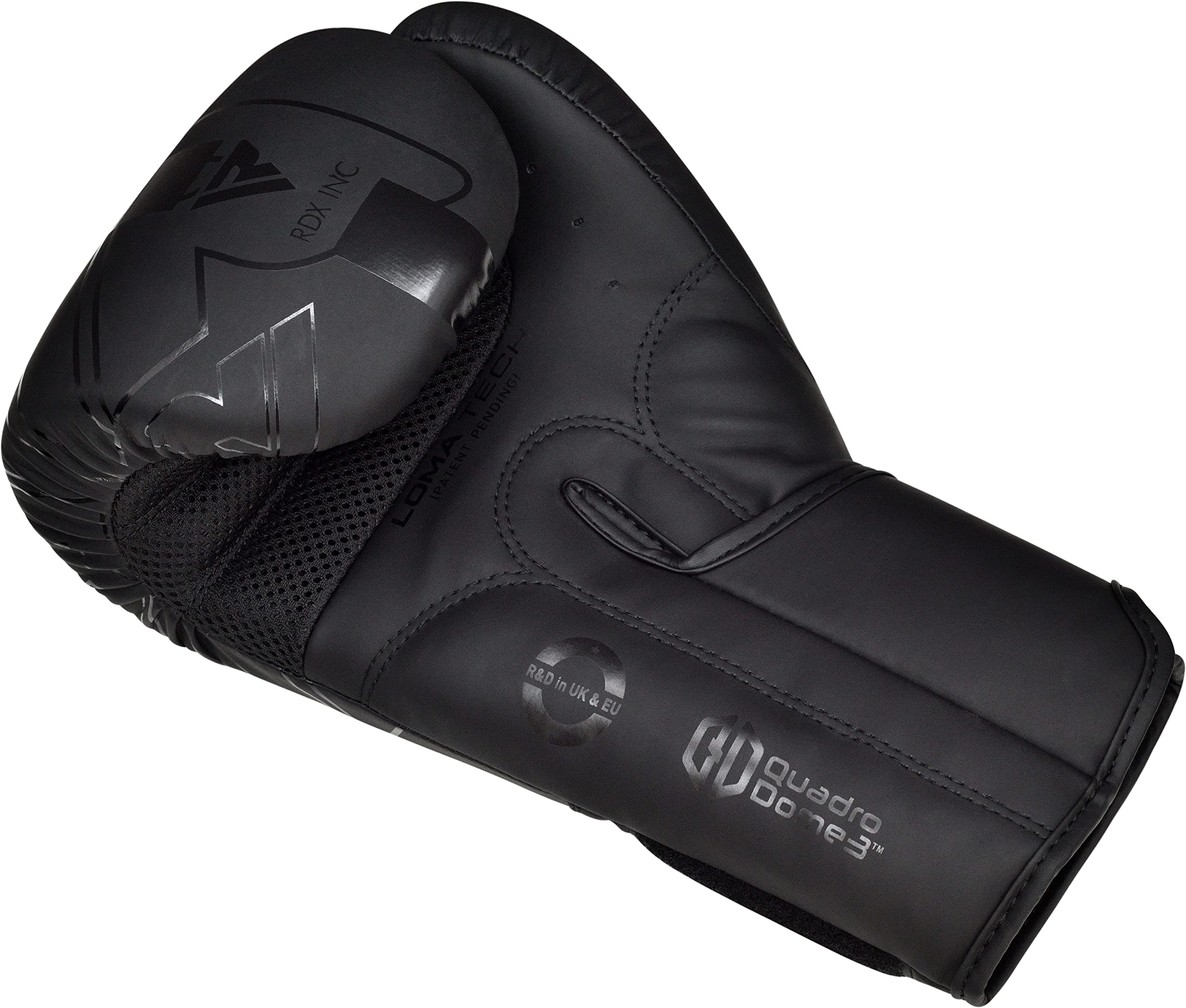 RDX Boxing Gloves, Pro Training Sparring, Maya Hide Leather, Muay Thai MMA Kickboxing, Men Women Adult, Heavy Punching Bag Focus Mitts Pads Workout, Ventilated Palm, Multi Layered, 8 10 12 14 16 18 Oz