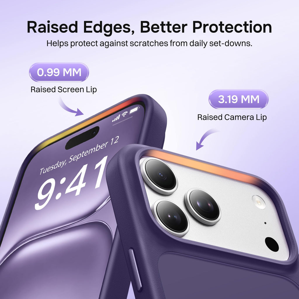 Magnetic for iPhone 17 Pro Max Case, Compatible with MagSafe, [Military Grade Drop Protection] Translucent Matte Shockproof Protective Anti-Fingerprint Phone Case, 6.9", Dark Purple