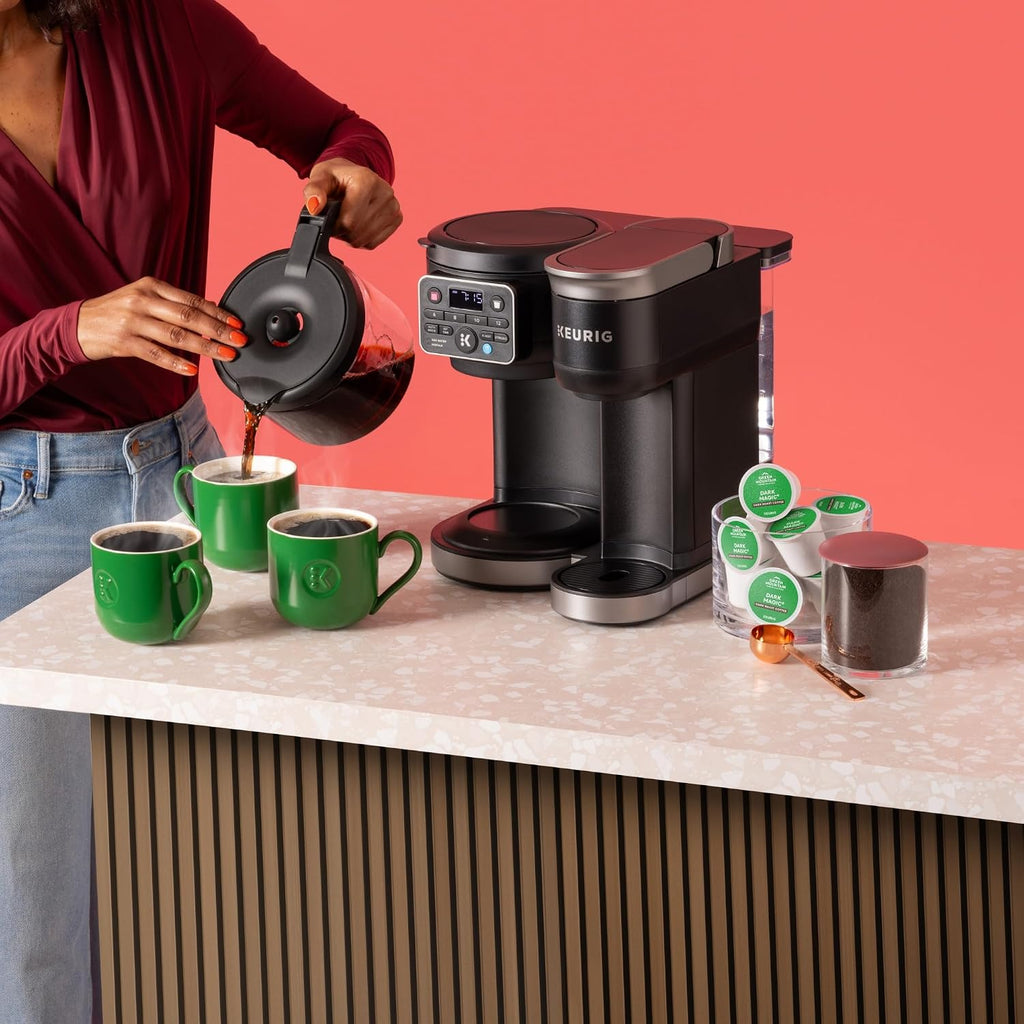 Keurig K-Duo Hot & Iced Single Serve & Carafe Coffee Maker, MultiStream Technology, 72oz Reservoir (Gen 2) | Multistream Tech, Brews K-Cup Pods and Grounds, Brew-over-Ice, Strong and Extra Hot, 6-12 Oz Cups, 6-12 Cup Carafe