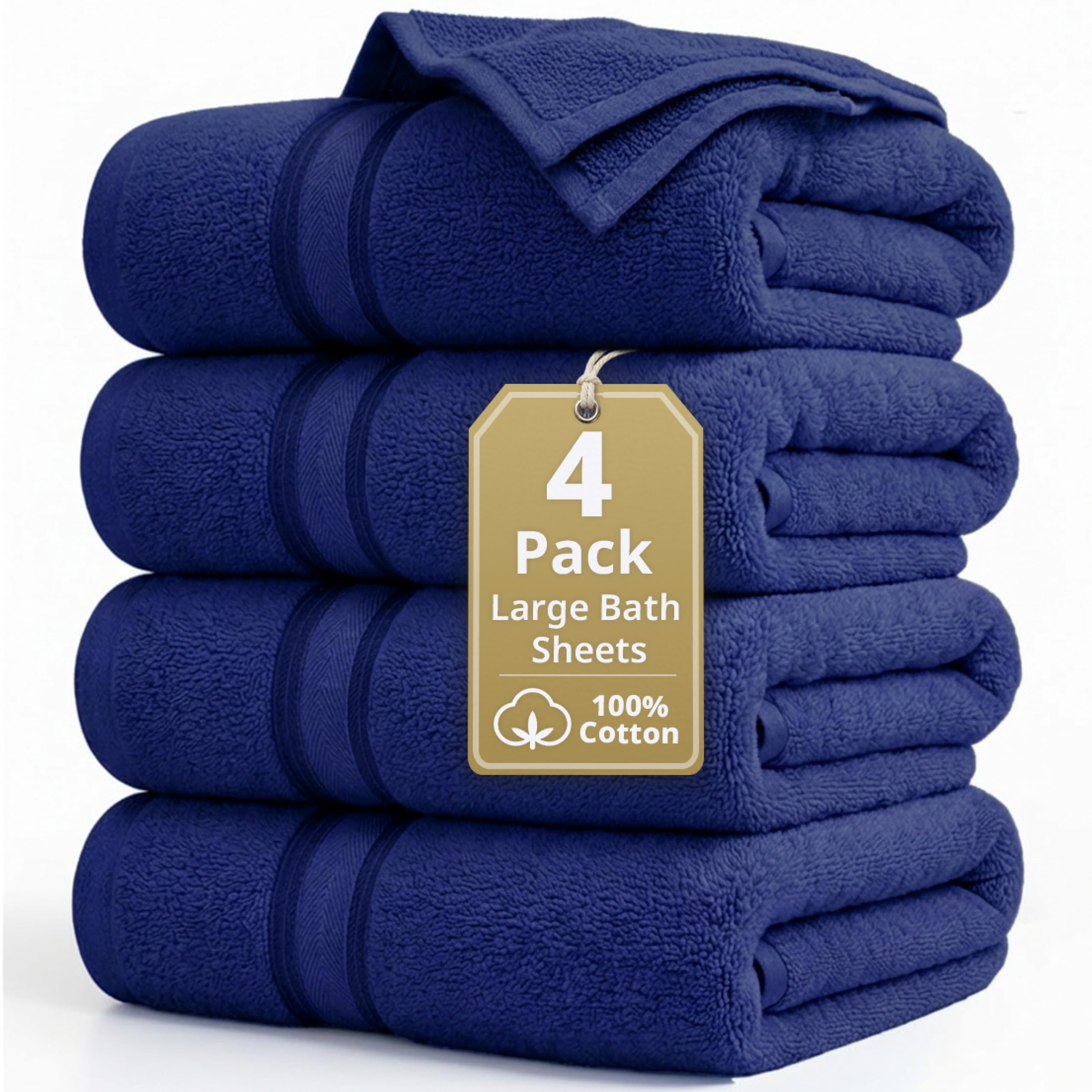 LANE LINEN Bathroom Towels Set of 18 – Zero Twist, 100% Mercerized Cotton Towel, 6 Bath, 6 Handtowel & 6 Washcloths, Luxury Hotel Design, Perfect for Salon & Guests, Machine Washable – Cerulean Blue