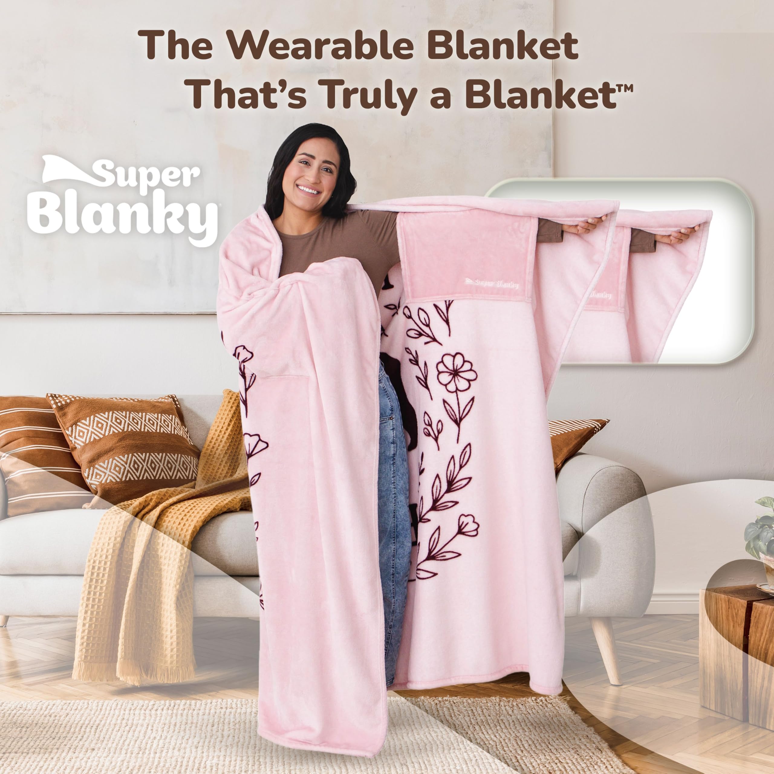 Super Blanky Wearable Blankets for Women & Men, Graduation Day Gift for Her, Cozy Gifts for Women, Wife Birthday Gifts Ideas