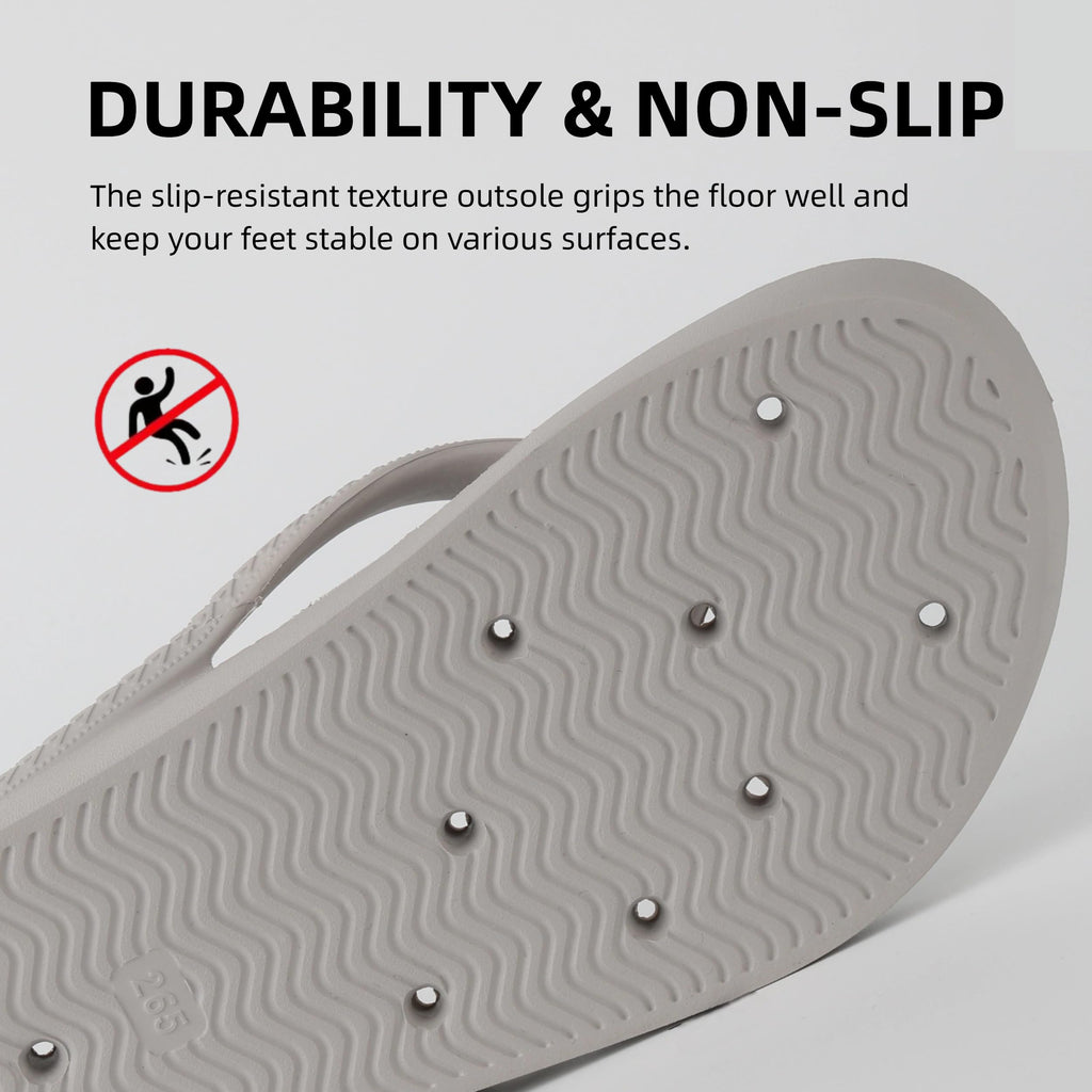 Shower Shoes for Men & Women, Non-Slip Slippers Quickly Drying Sandals, Arch Support Flip Flops for Beach Pool Bath Gym College Dorm