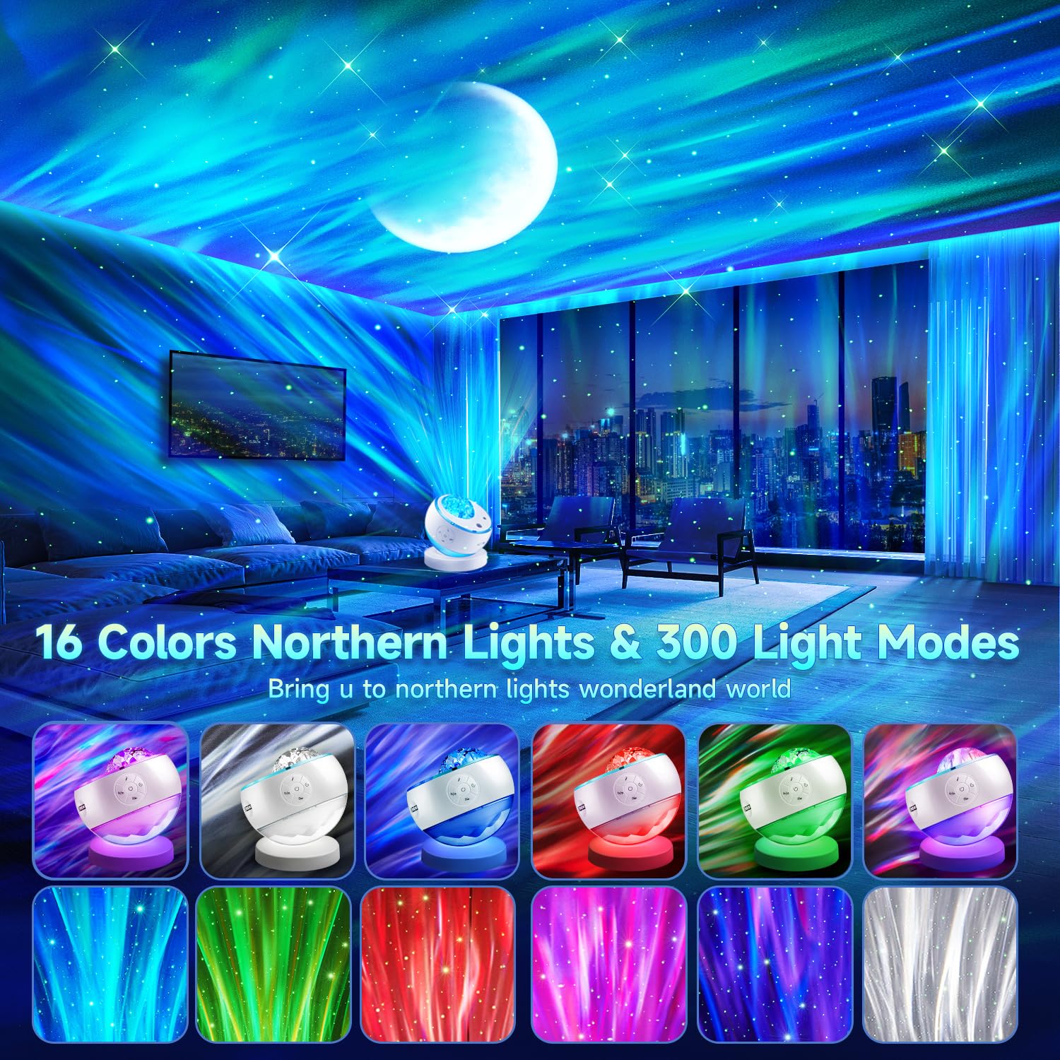 Galaxy Projector Night Light Projector Teen Girl Gifts Trendy Stuff,18-Color Lava Lamp LED Lights for Bedroom Northern Ocean Projector Mood Ambient Lighting,Remote Birthday Gifts Dorm Decor Room Decor