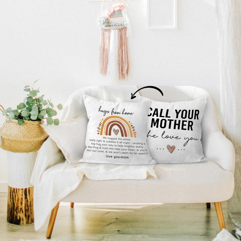 HIWX College Dorm Decor,Funny Have Fun Be Safe Make Good Choices Call Your Mom Decorative 18 x 18 Throw Pillow Cover,Call Your Mom Pillow,Throw Pillows for Dorm Bed Room Student Decor Pillowcase