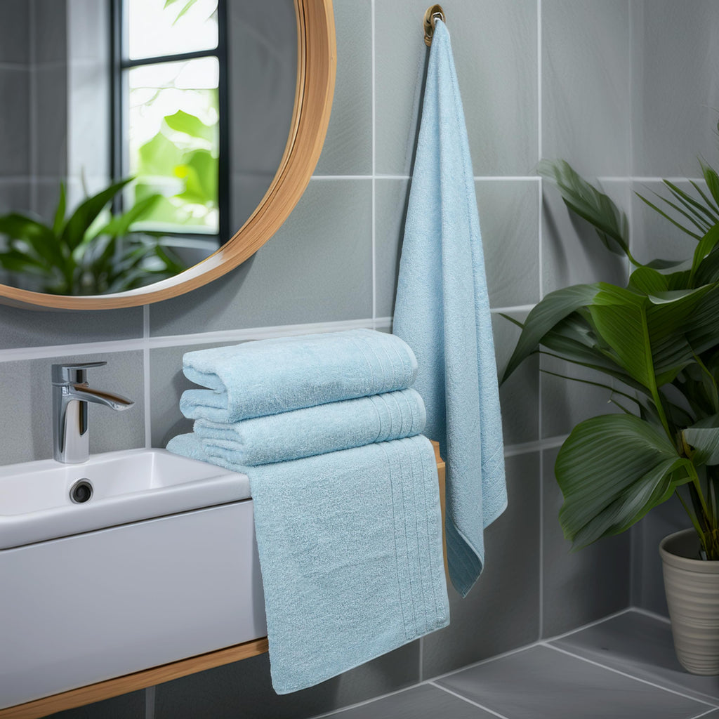 Tens Towels Pack of 4 Extra Large Bath Towels 30 x 60 Inches, 100% Cotton, Larger & Lighter Weight, Quicker to Dry, Super Soft and Absorbent, Perfect for Bathroom, Black