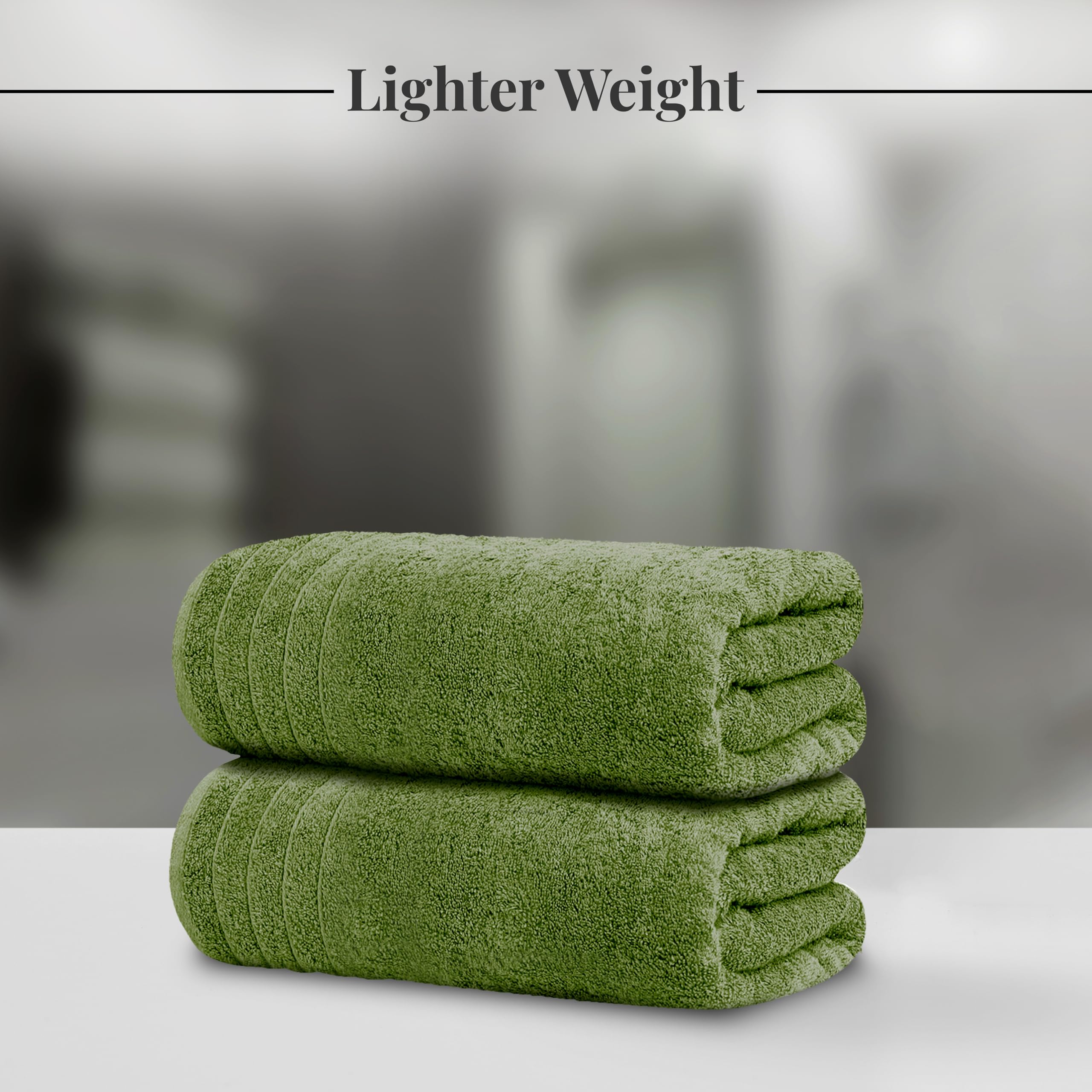 Tens Towels Pack of 4 Extra Large Bath Towels 30 x 60 Inches, 100% Cotton, Larger & Lighter Weight, Quicker to Dry, Super Soft and Absorbent, Perfect for Bathroom, Black
