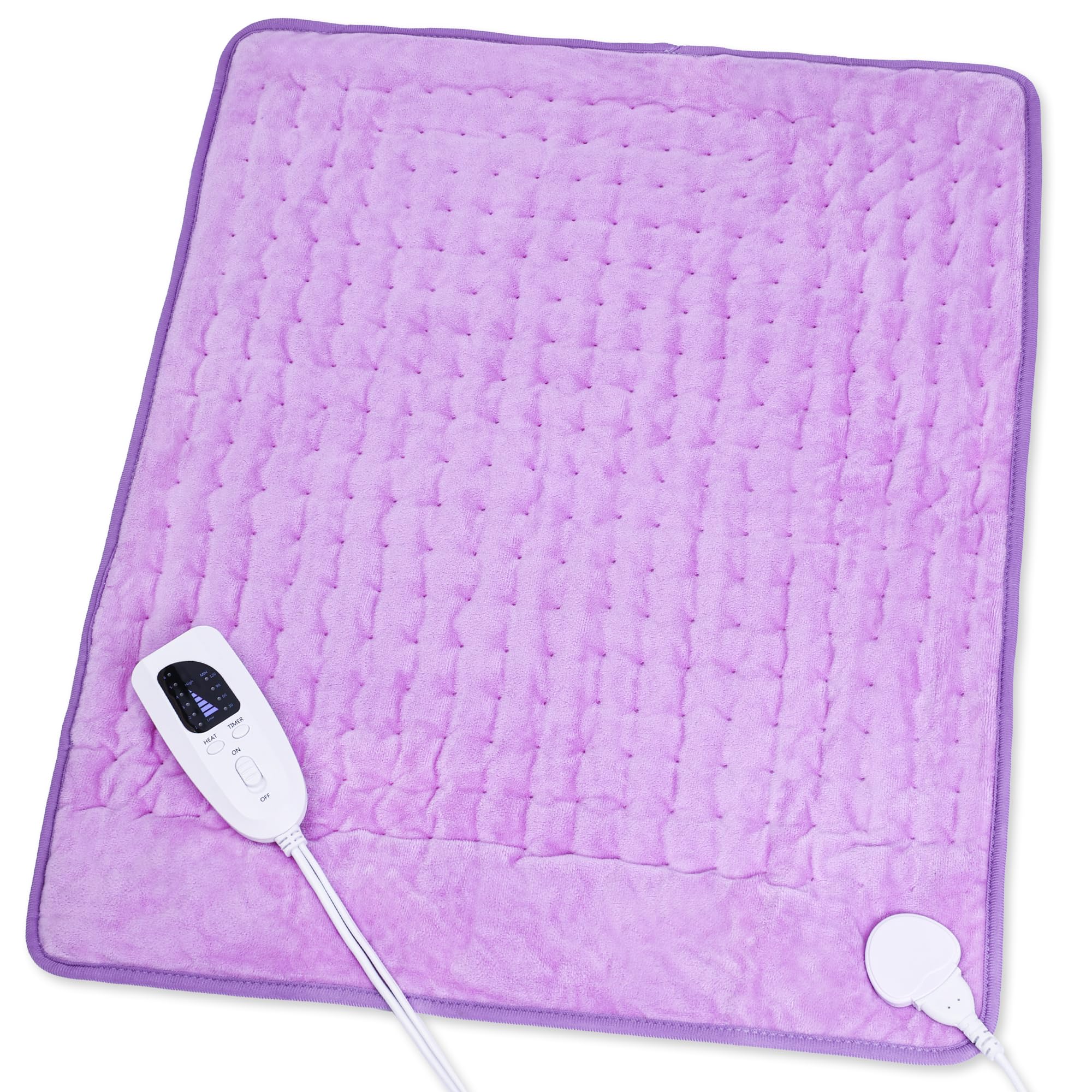 Heating Pad,Heated Blanket,Heating Pad for Back Neck,Silvergray,24x12In | Electric Heating Pad,Dry/Moist Heat Heating Pads,Heating Pads for Shoulder,Abdomen,Knee,Heat Pad for Women Men,Birthday Gift