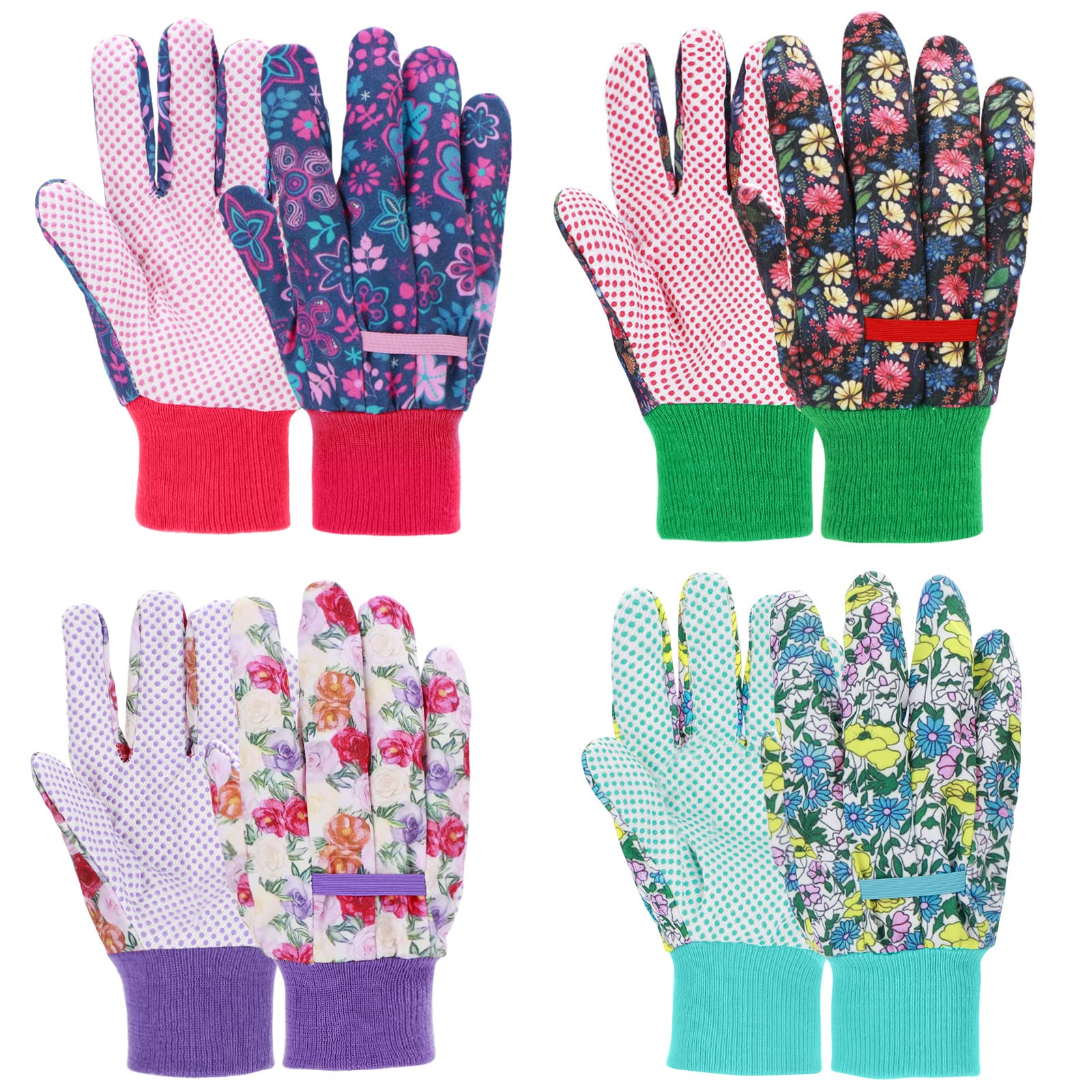 Garden Gloves for Women, Floral Gardening Gloves Ladies Soft Breathable Yard Work Glove Light Working Gloves
