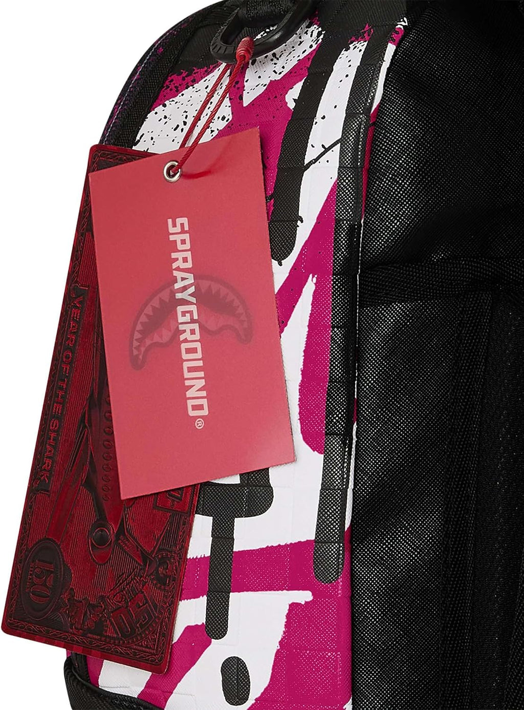 Sprayground Crash Graff Turbo Backpack, 18x6x11.5 Inch, Black, PVC, Laptop Compartment, Adjustable Straps