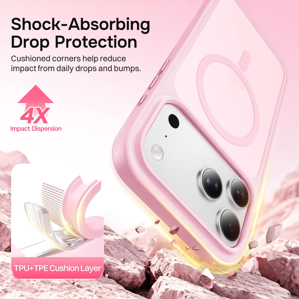 Magnetic for iPhone 17 Pro Max Case, Compatible with MagSafe, [Military Grade Drop Protection] Translucent Matte Shockproof Protective Anti-Fingerprint Phone Case, 6.9", Dark Purple