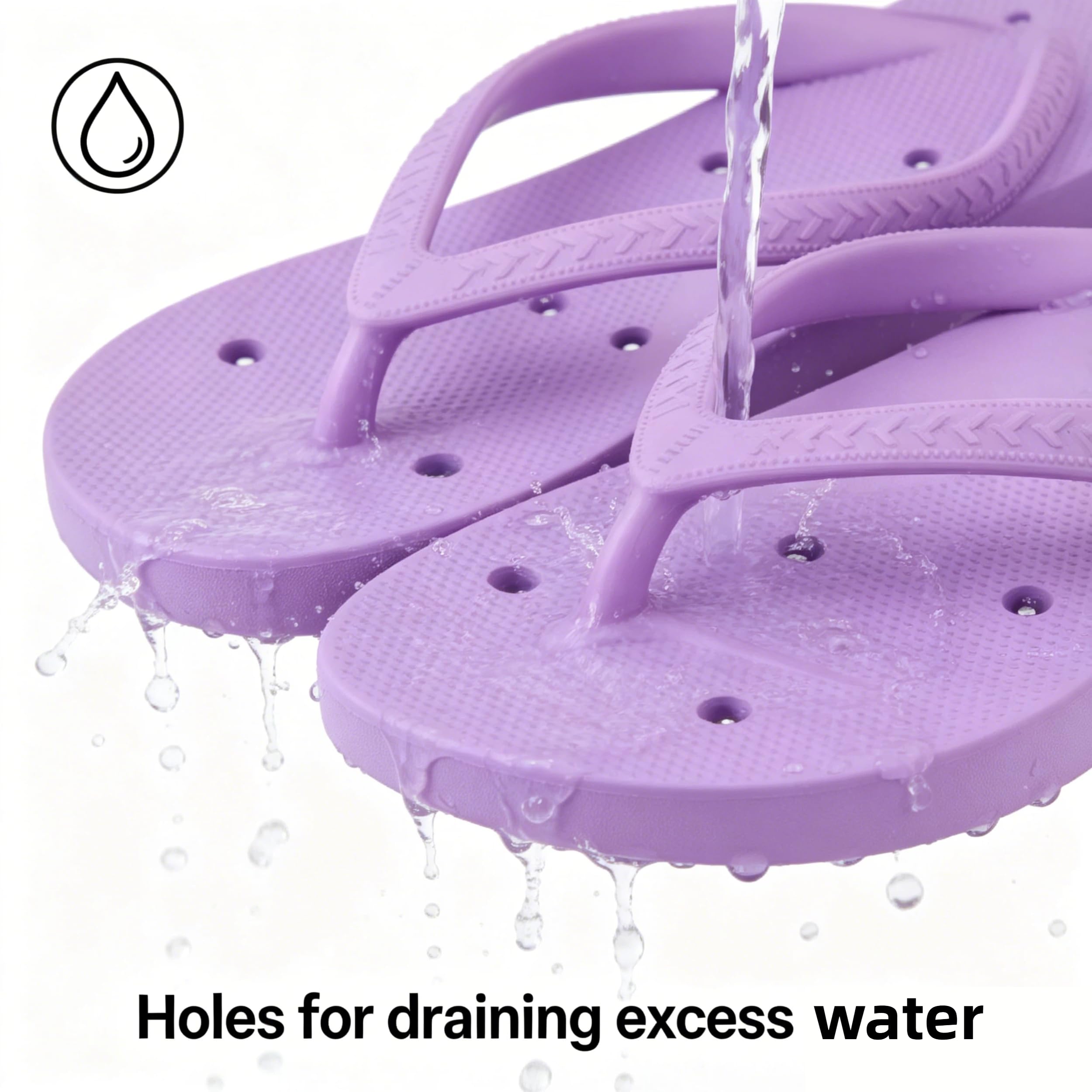 Shower Shoes for Men & Women, Non-Slip Slippers Quickly Drying Sandals, Arch Support Flip Flops for Beach Pool Bath Gym College Dorm