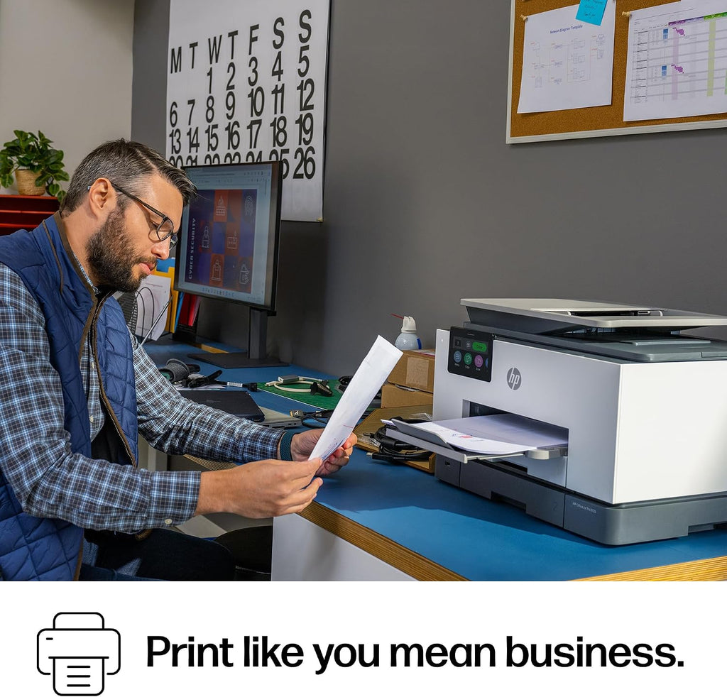 HP OfficeJet Pro 9135 Wireless All-in-One Color Inkjet Printer, Print, Scan, Copy, Fax, ADF, Duplex Print/scan, Best-for-Office, 3 Month Trial of Instant Ink Included, AI-Capable (C2WM0A)